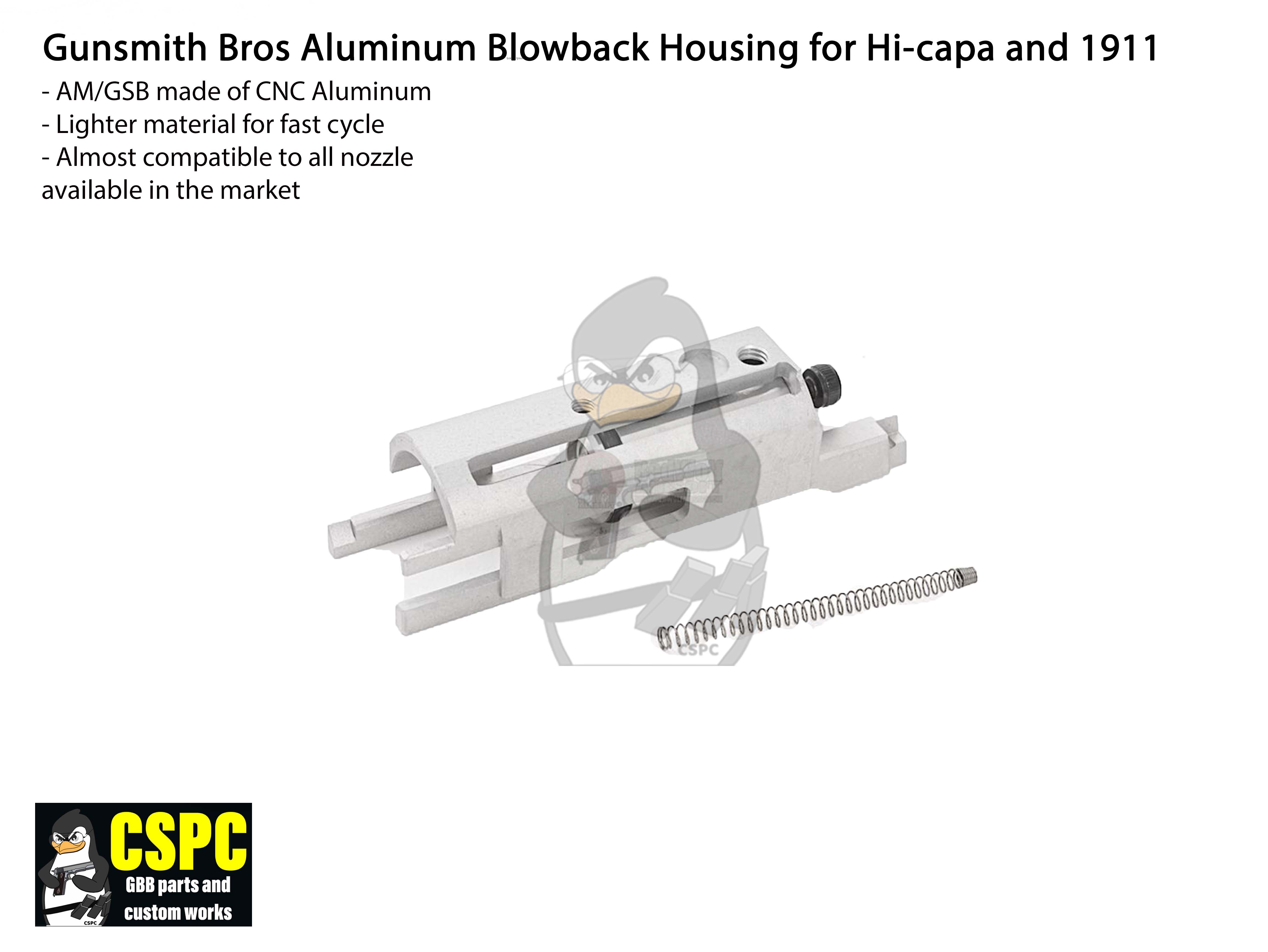 GSB Aluminum Blowback Housing for Hi-capa and 1911