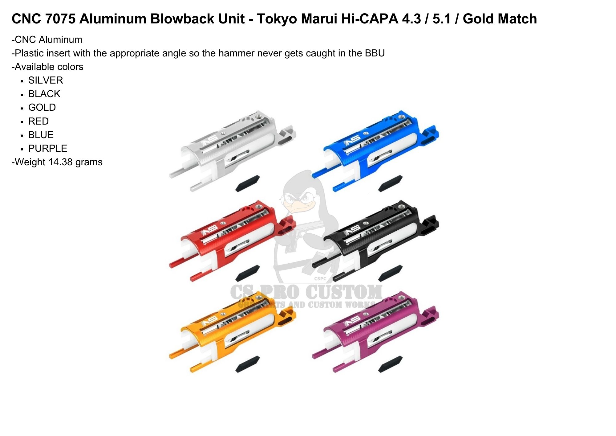 Nexxspeed CNC 7075 Aluminum Blowback Unit