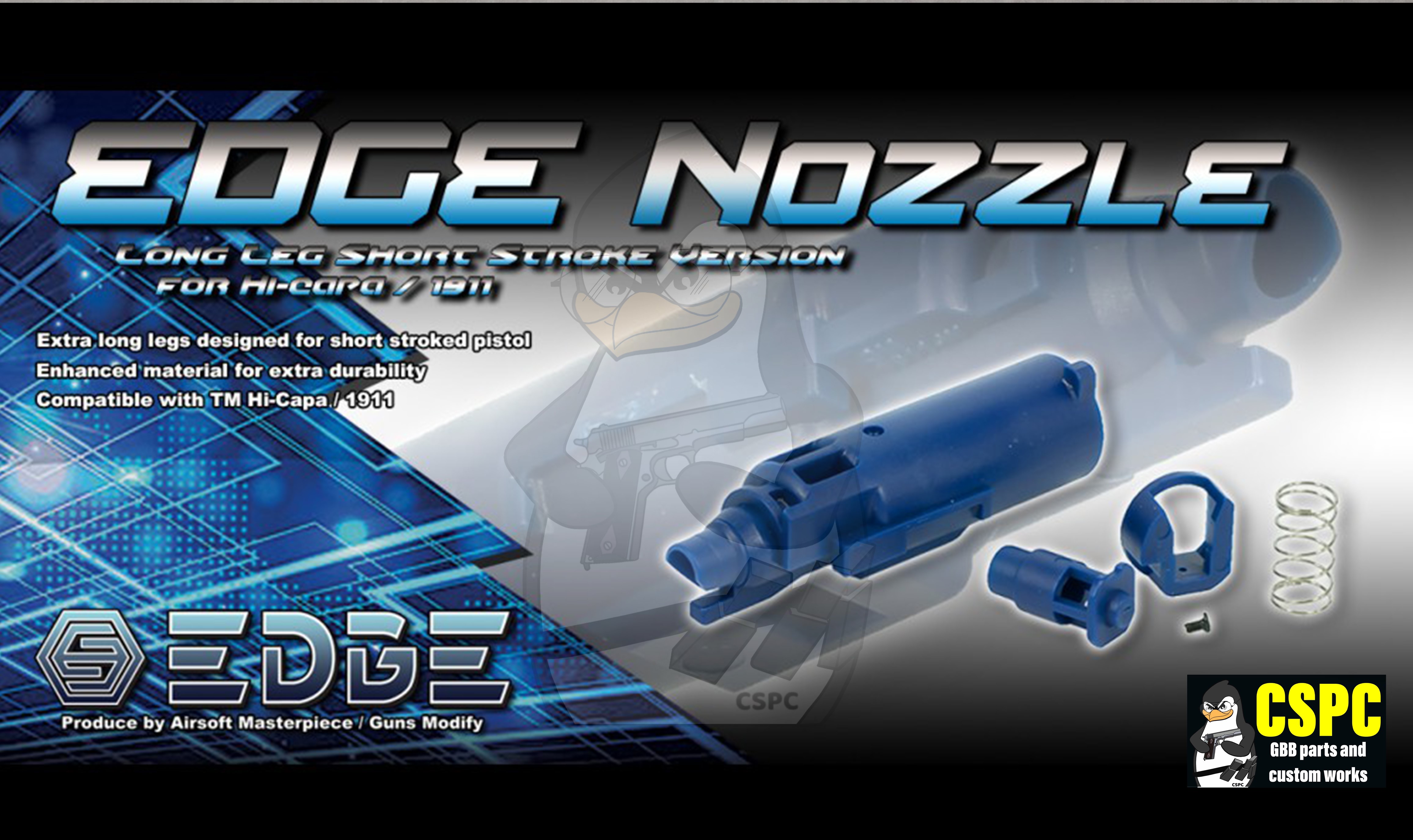 EDGE Nozzle Long leg short stroke version for Hi-CAPA/1911
