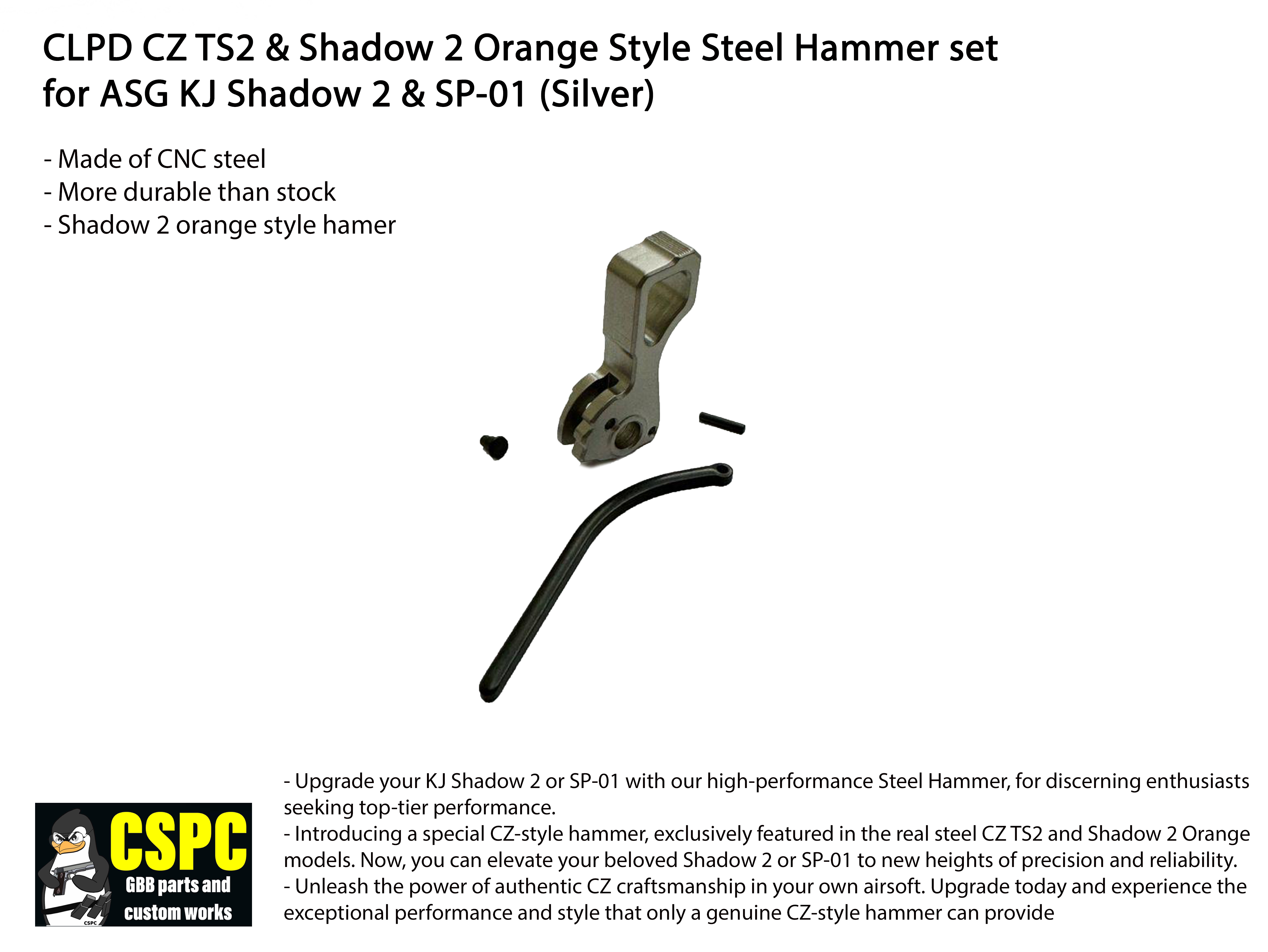 CL Project Design CZ TS2 & Shadow 2 Orange Style Steel Hammer Set