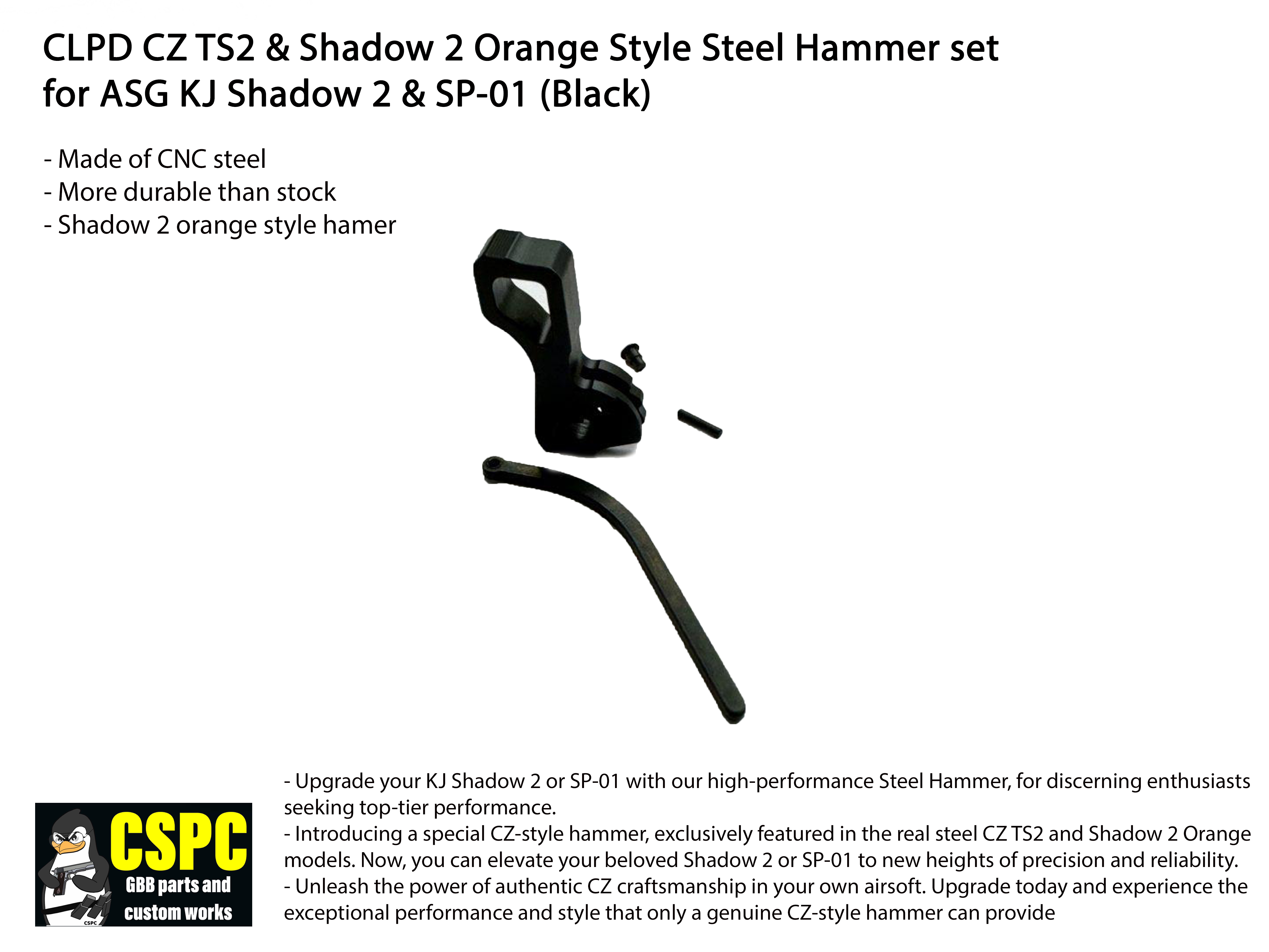 CL Project Design CZ TS2 & Shadow 2 Orange Style Steel Hammer Set