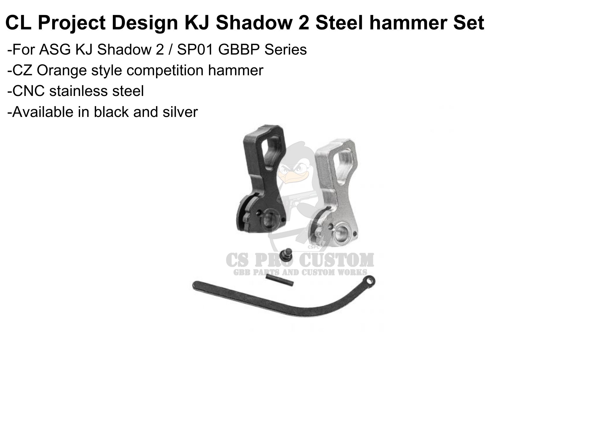 CL Project Design CZ TS2 & Shadow 2 Orange Style Steel Hammer Set