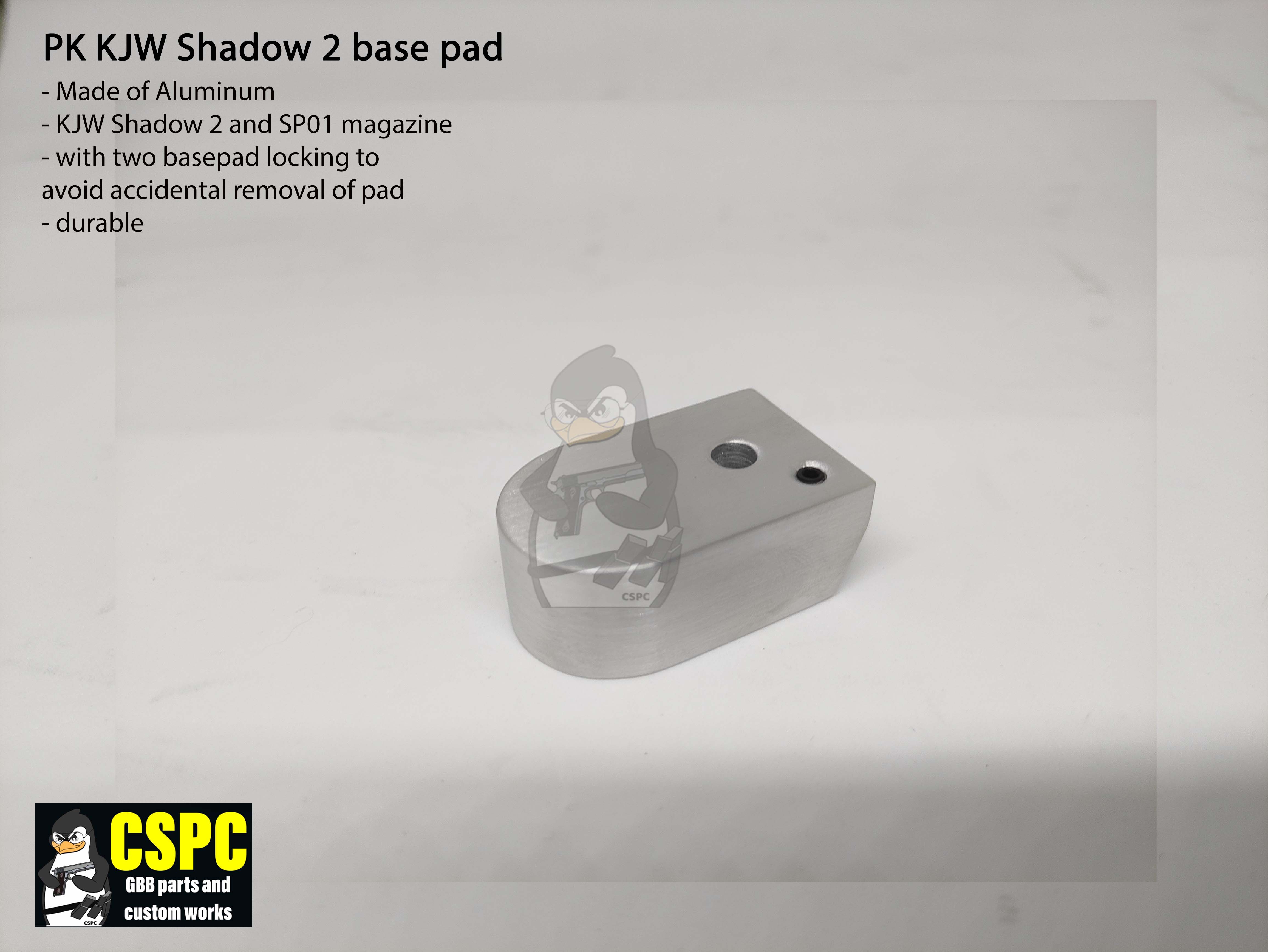 PonchKuztom Aluminum KJW Shadow 2 base pad