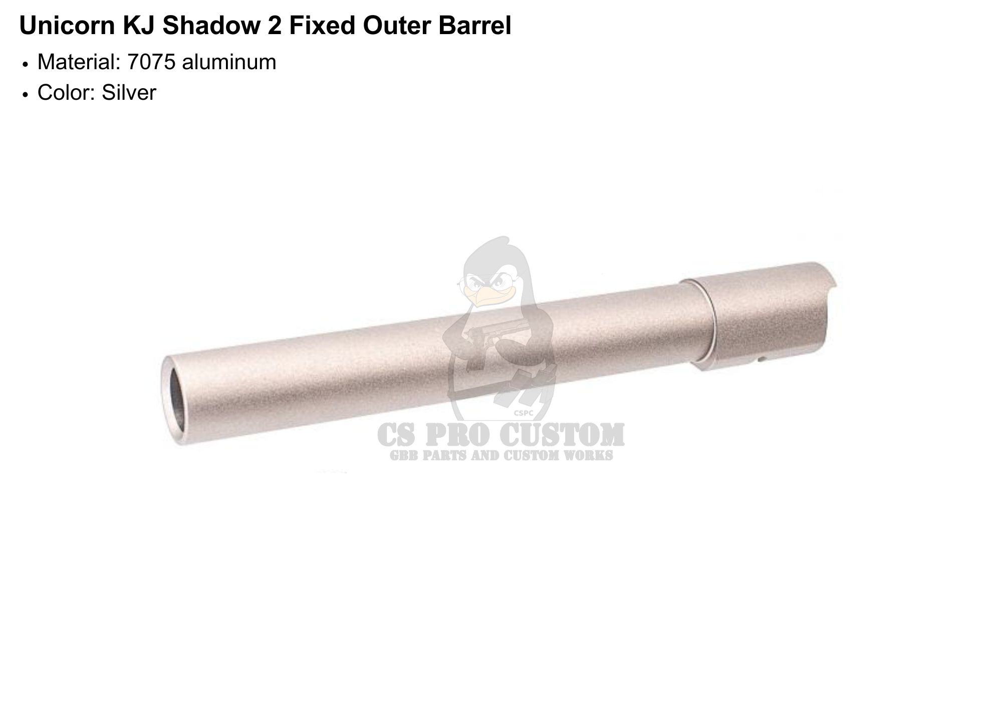 Unicorn fix Outer Barrel for KJW CZ Shadow 2