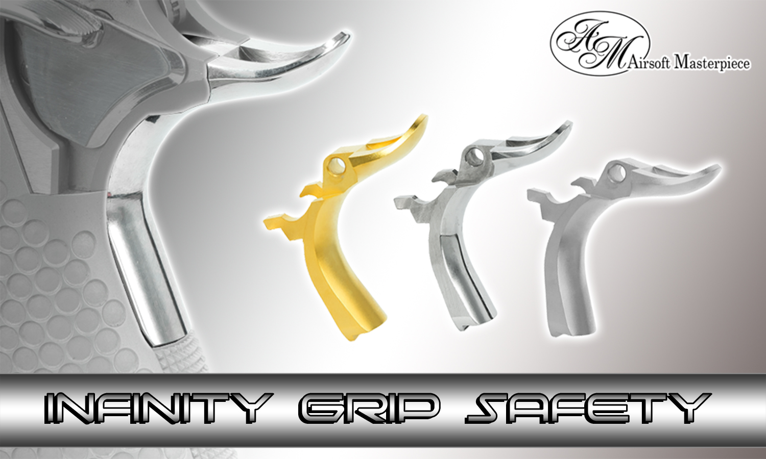 Airsoft Masterpiece Steel Grip Safety TYPE 3 – INFINITY Signature