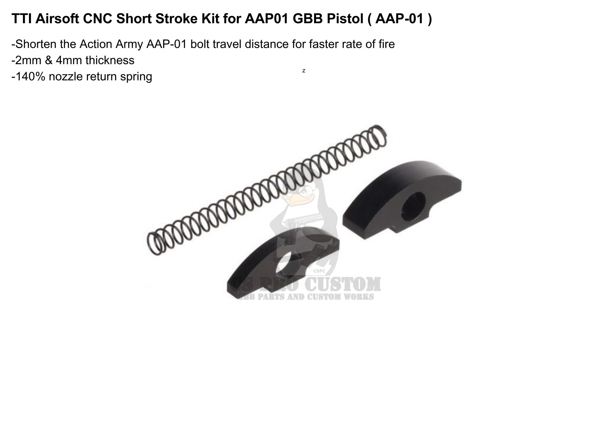 TTI Airsoft CNC Short Stroke Kit for AAP01 GBB Pistol