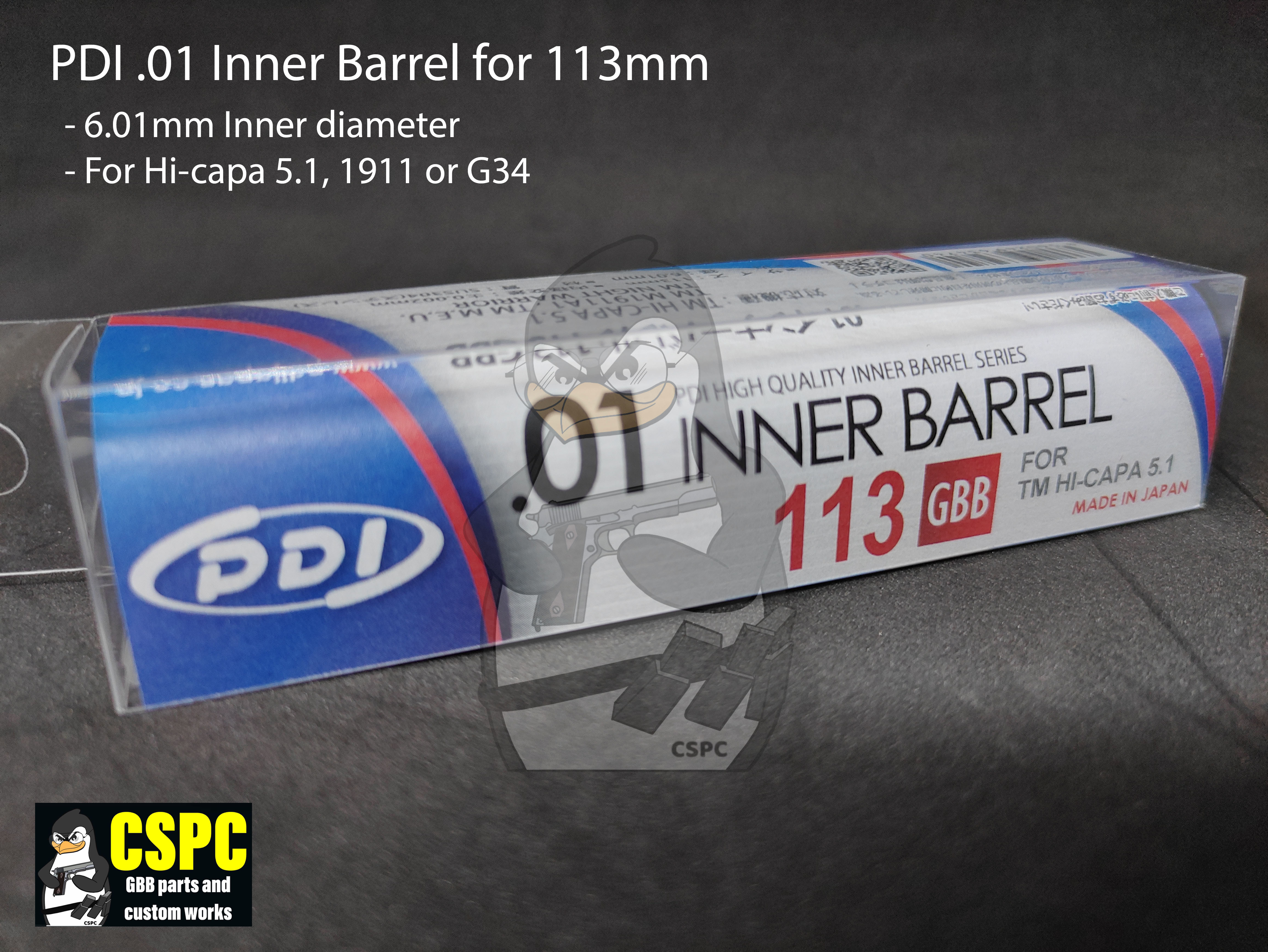 PDI 0.01 Inner Barrel for 113mm for Hi-capa and 1911