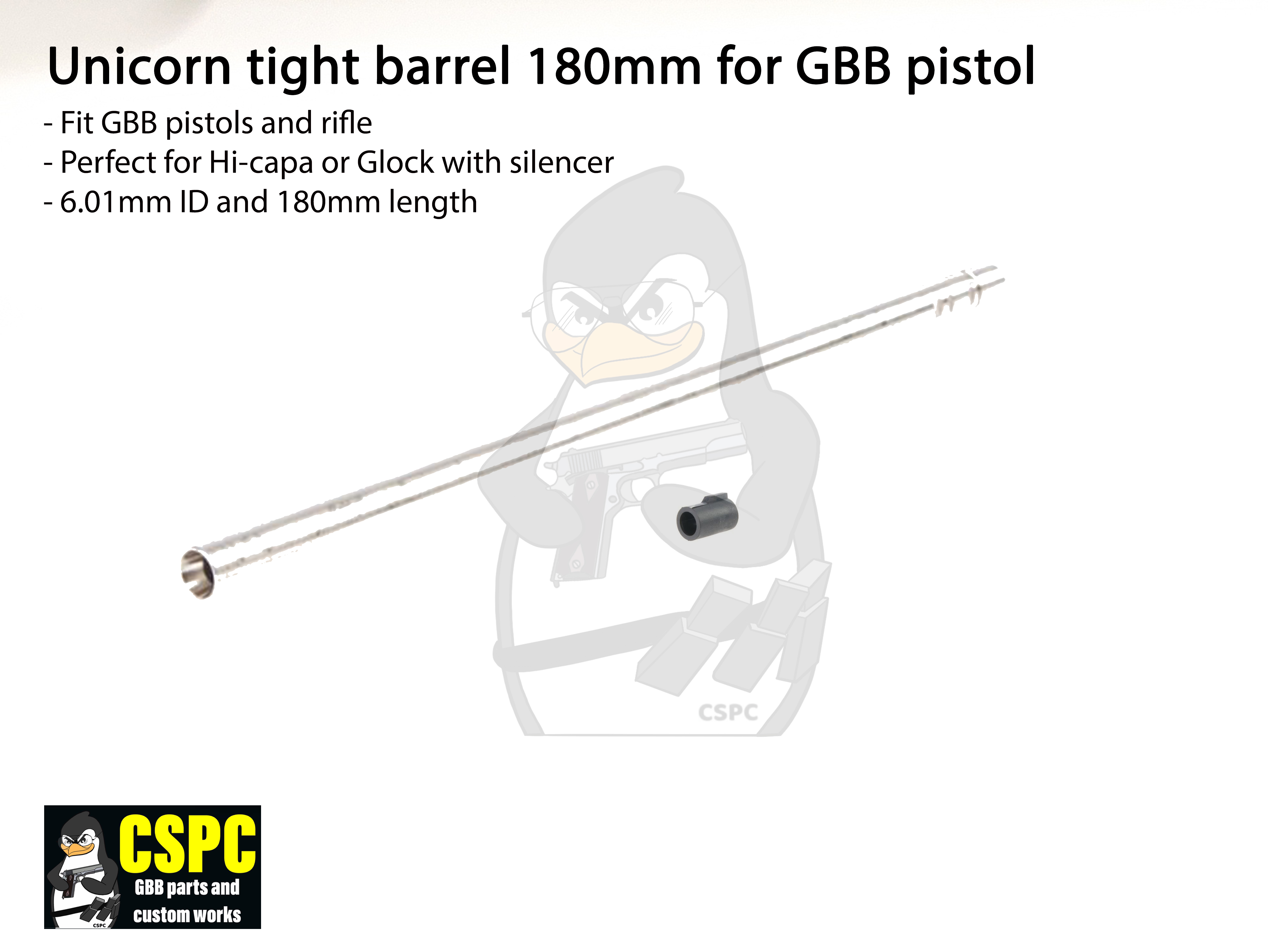 Unicorn Tight Barrel 180mm for GBB Pistol