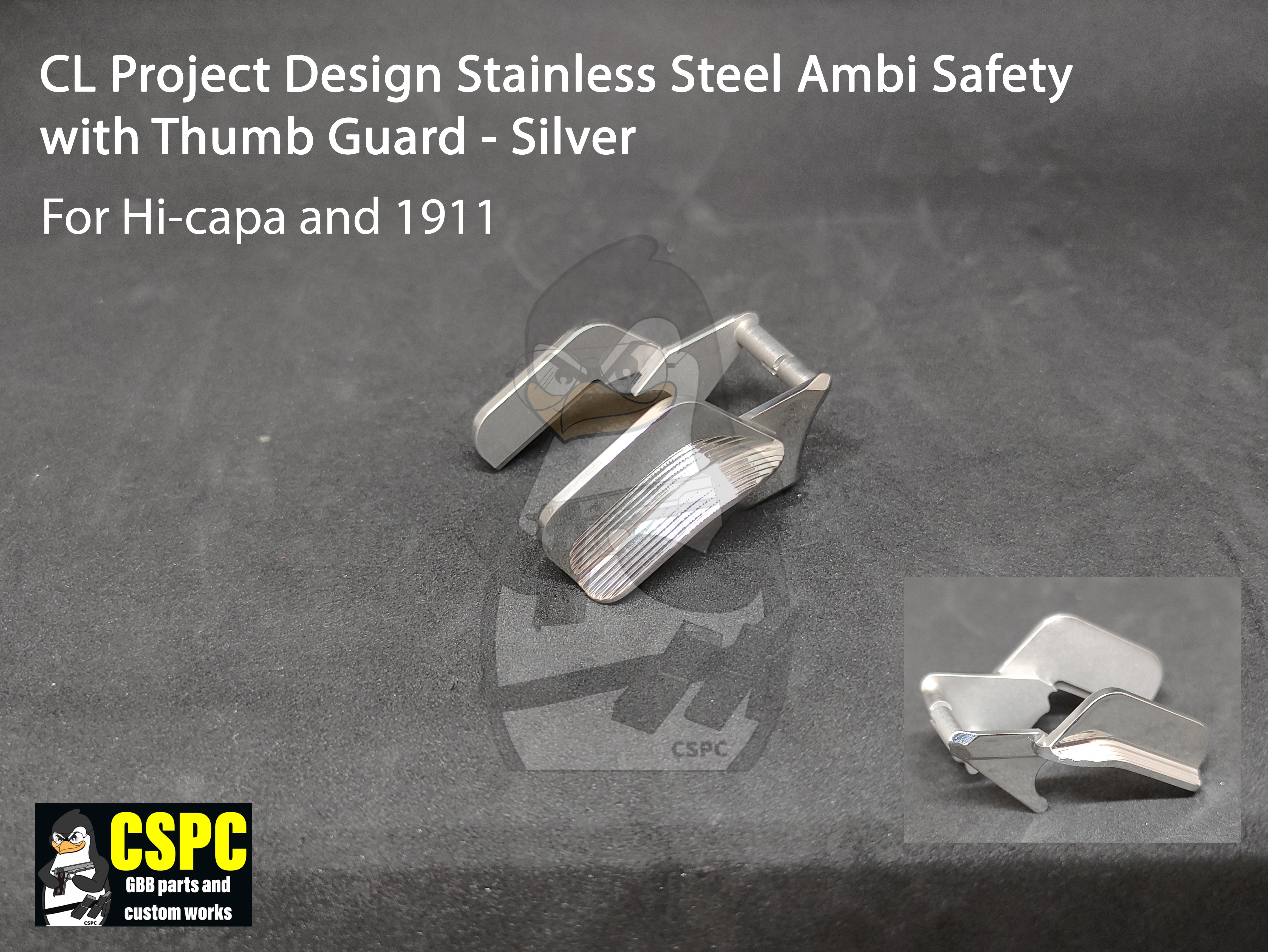 CL Project Design Stainless Steel Ambi Safety with Thumb Guard - Chromed Silver