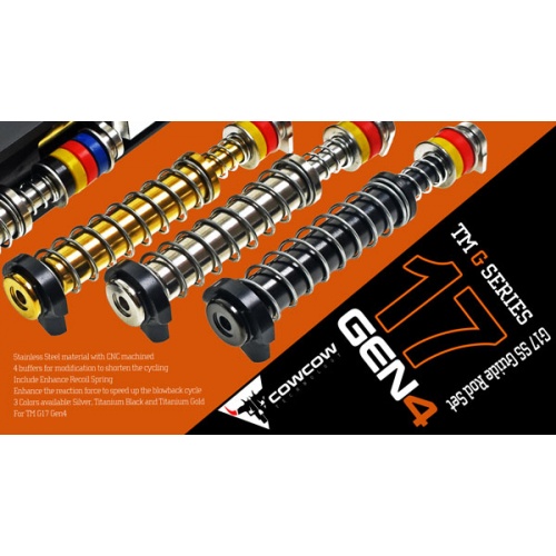 Cowcow SS Guide Rod Set For Marui G17 Gen4 GBB series