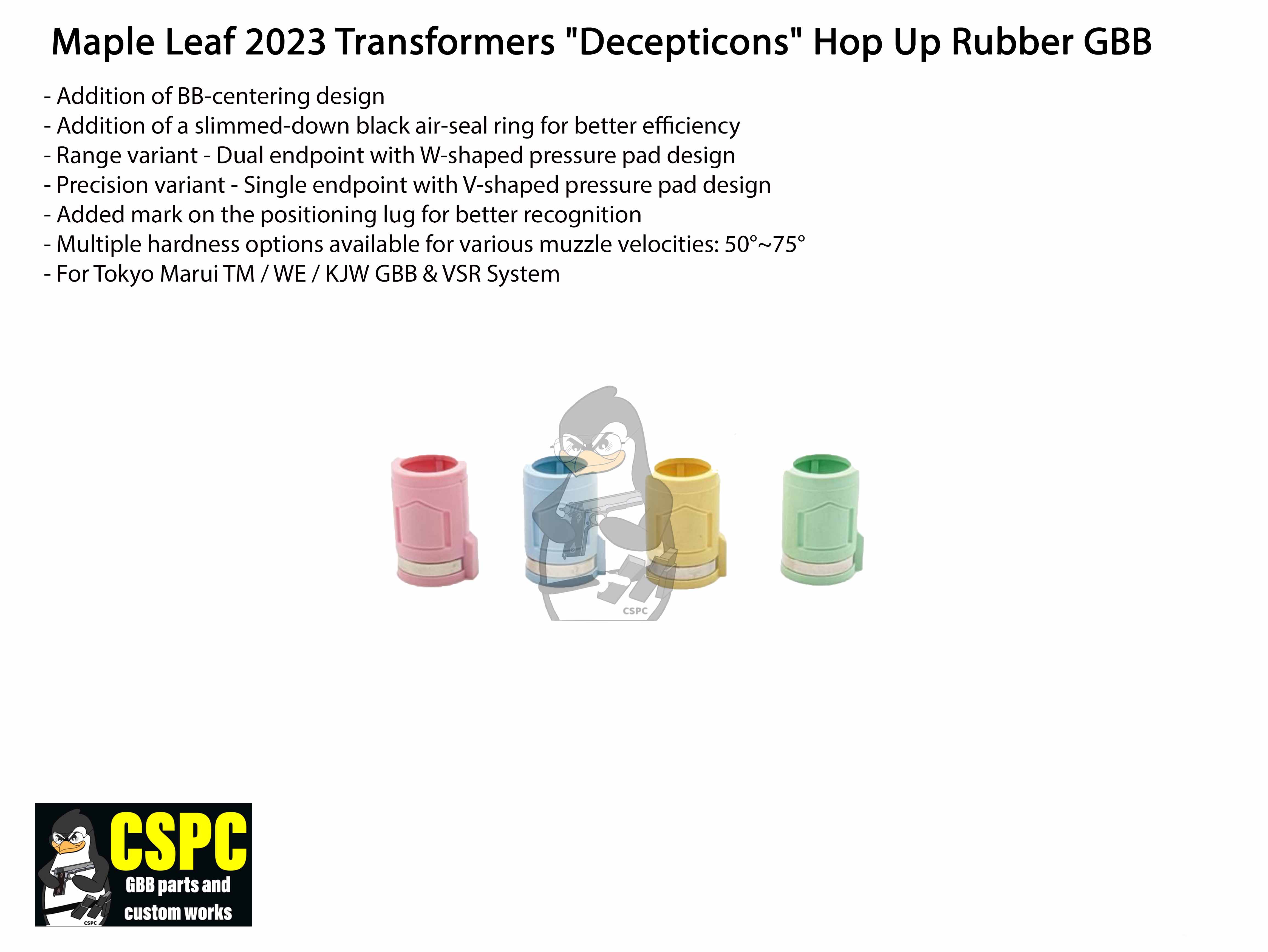 Maple Leaf 2023 Transformers 'Decepticons' Hop Up Rubber GBB