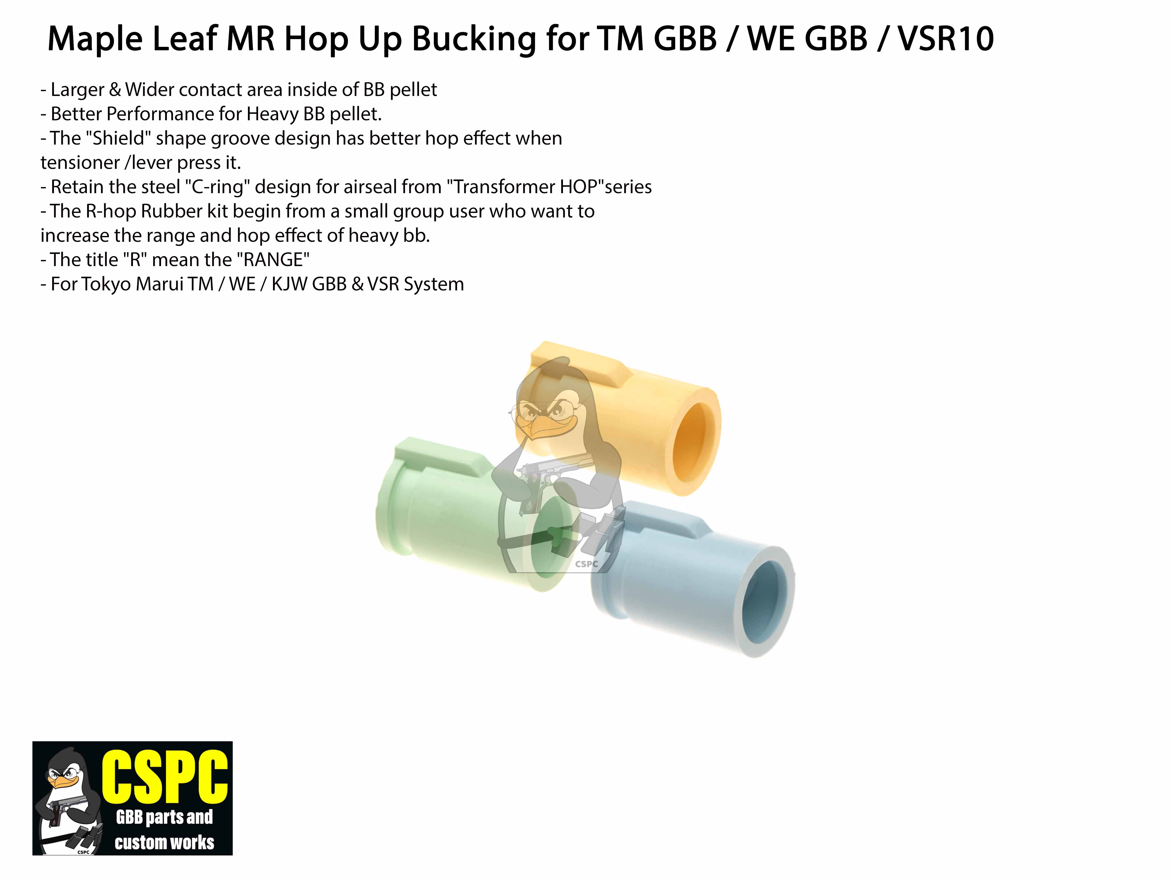 Maple Leaf MR Hop Up Bucking for TM GBB / WE GBB / VSR10