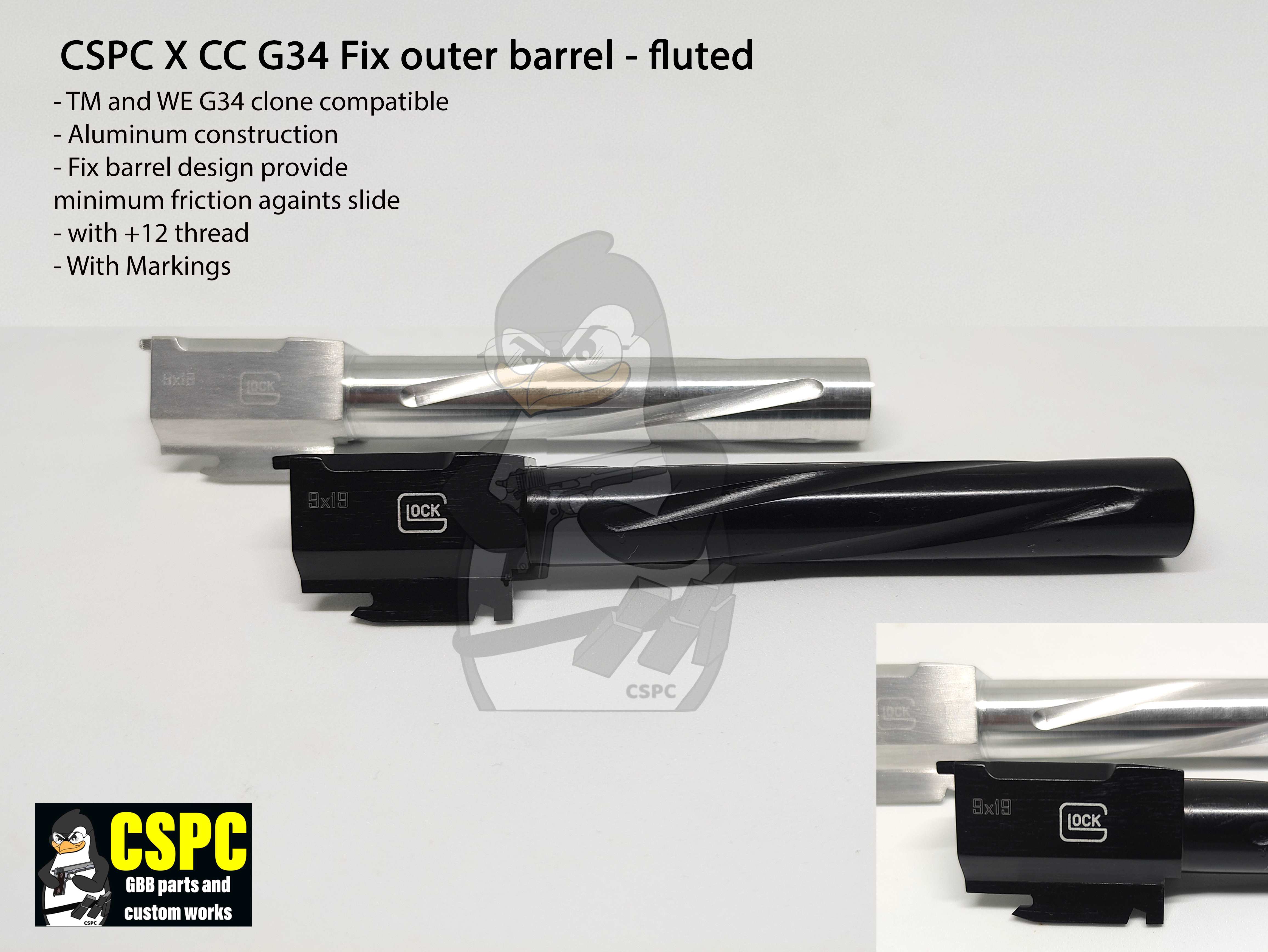 CSPC X CC G34 Fix Outer Barrel - Fluted