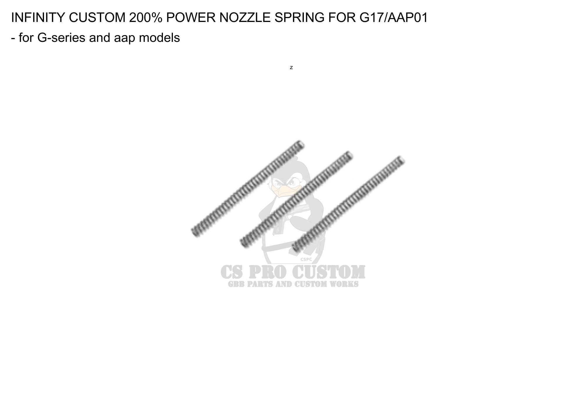 Infinity Custom 200% Power Nozzle Spring For G17 and AAP01