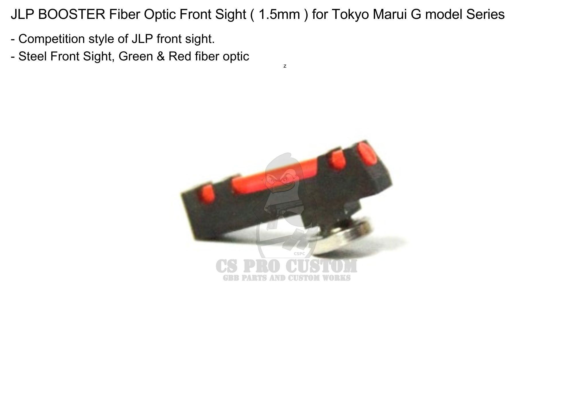 JLP [BOOSTER] Fiber Optic Front Sight For Tokyo Marui Glock/G model Series