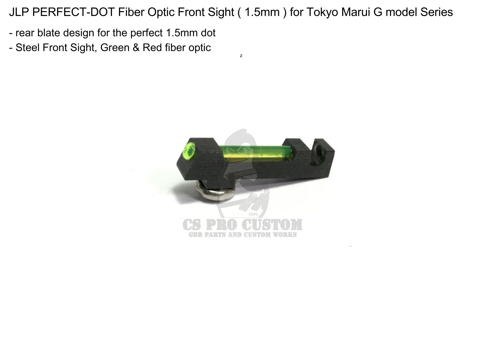 JLP [PERFECT-DOT] Fiber Optic Front Sight for Suitable for Tokyo Marui Glock / G model Series