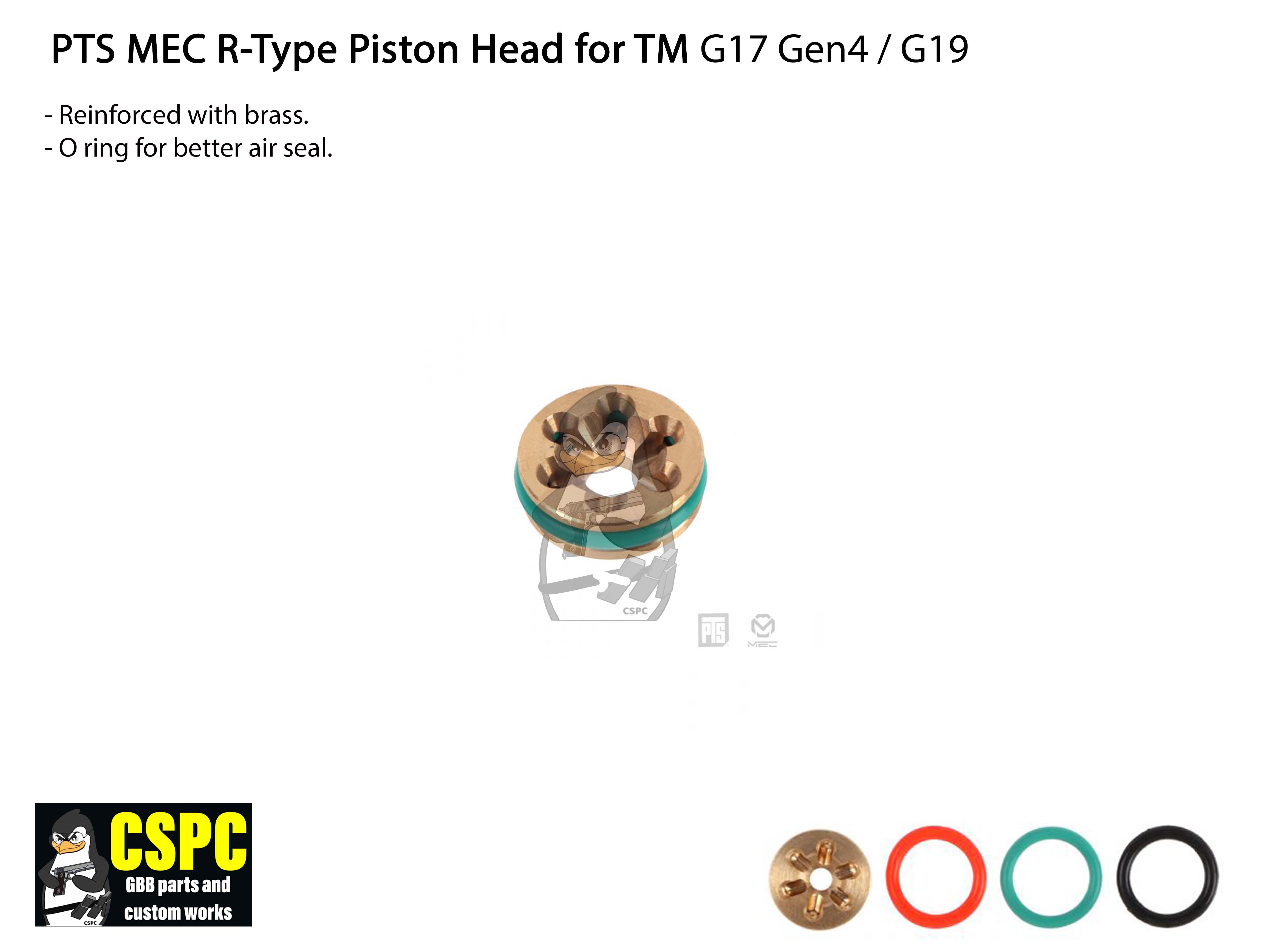 PTS MEC R-Type Piston Head For TM G17 Gen4 / G19