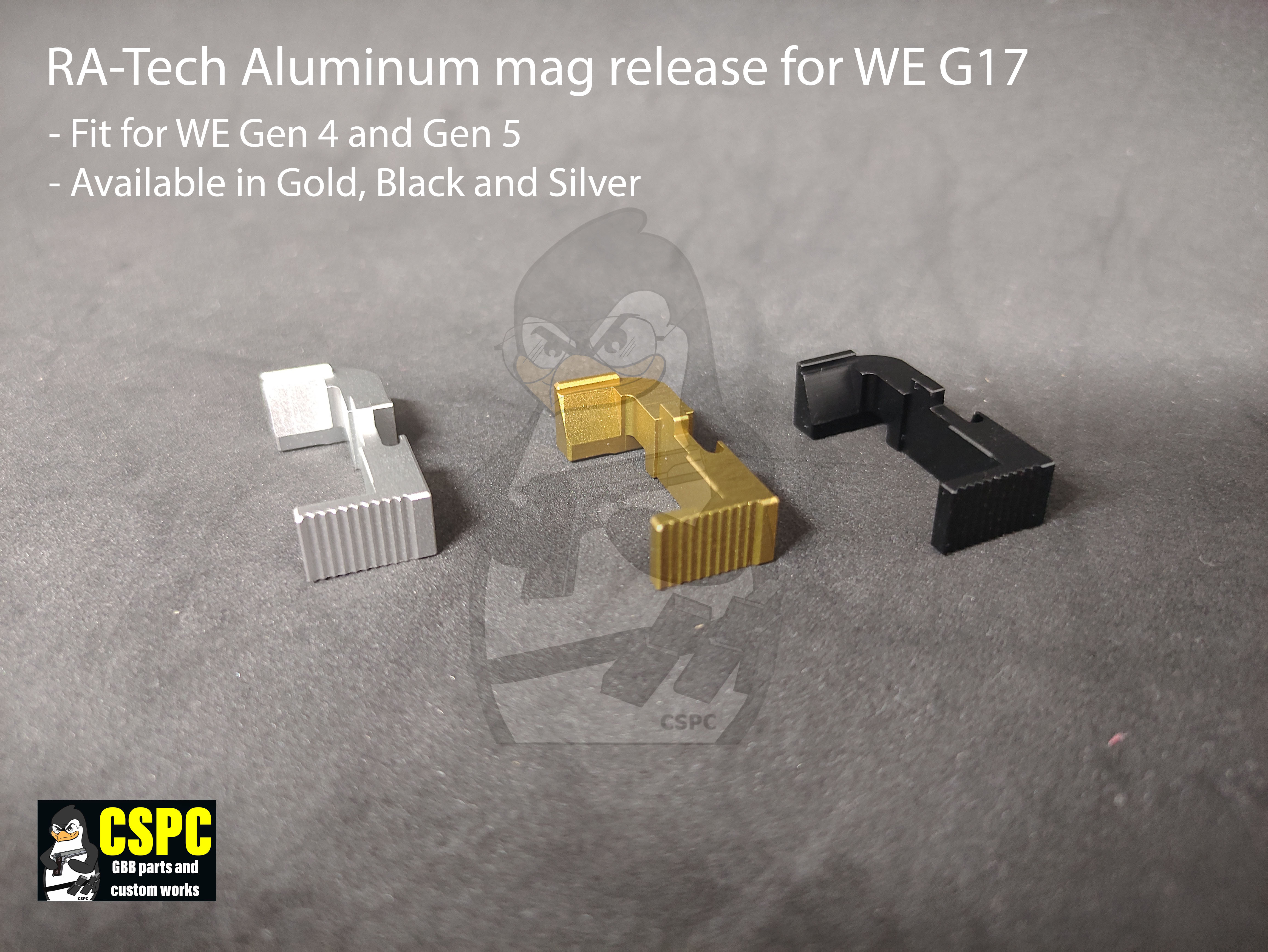 RA-Tech Aluminum Mag Release for WE G17 Gen 4 and Gen 5