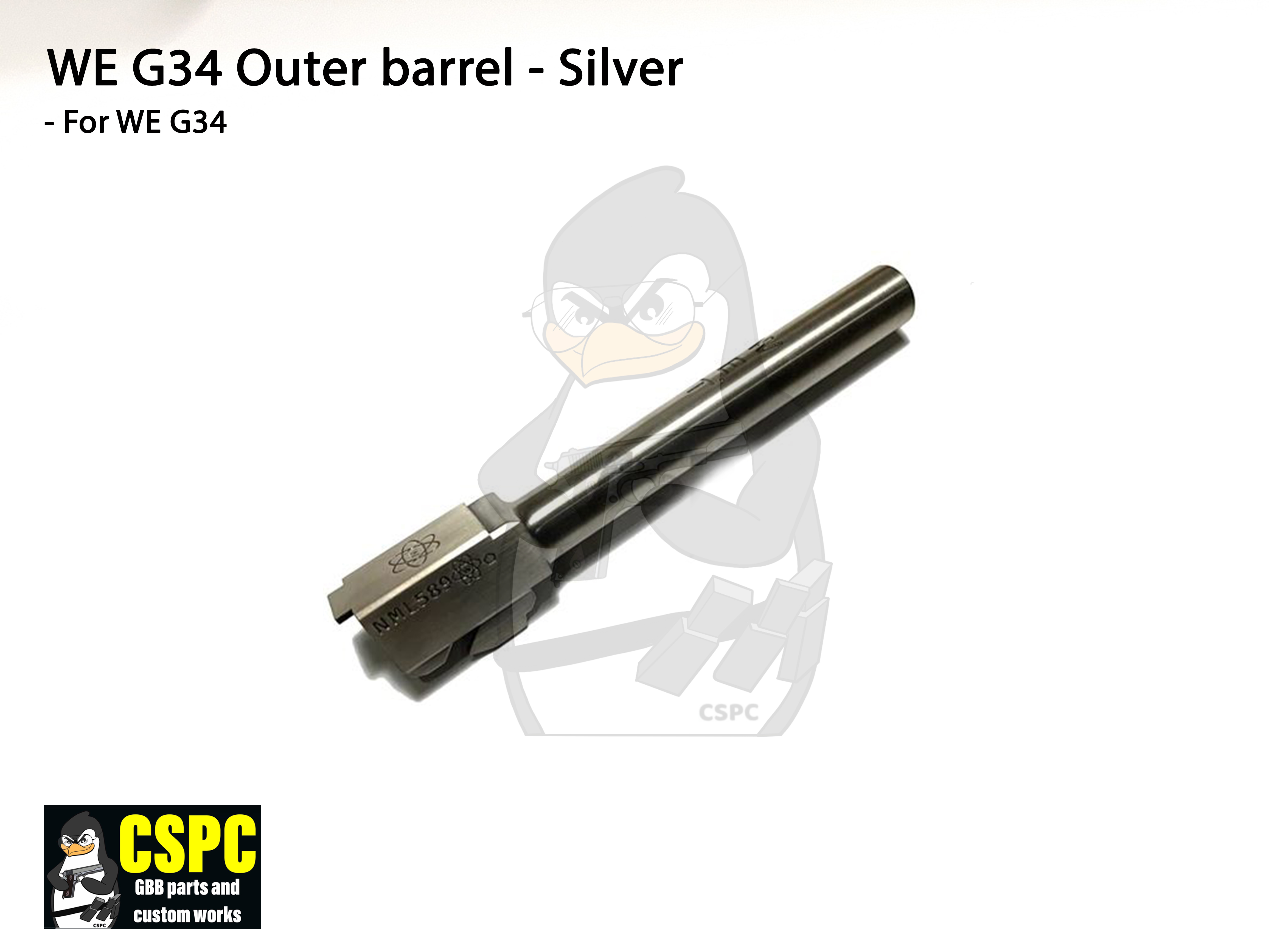WE G34 Outer Barrel - Silver
