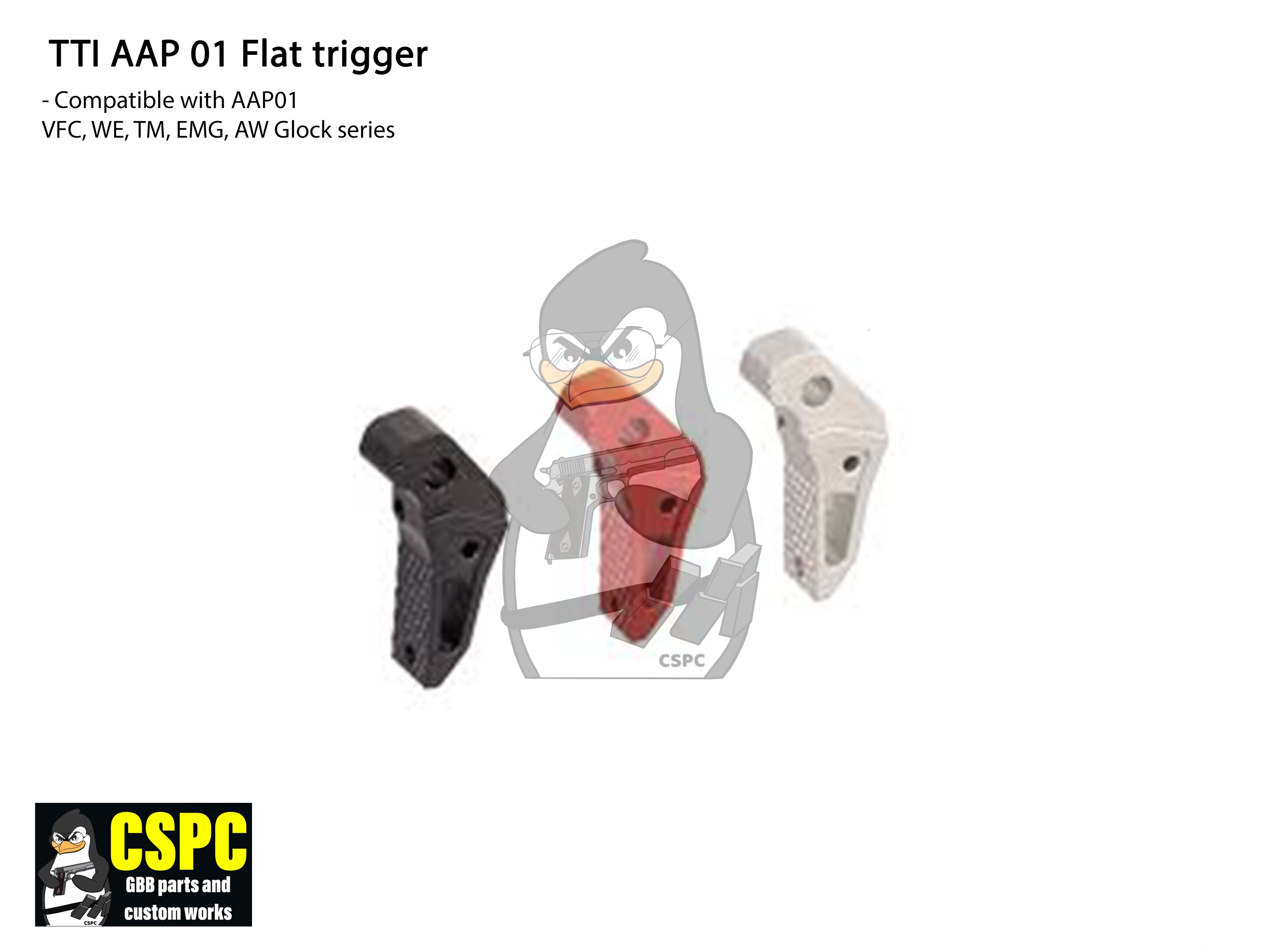 TTI-P0001 flat trigger for AAP and Glock series