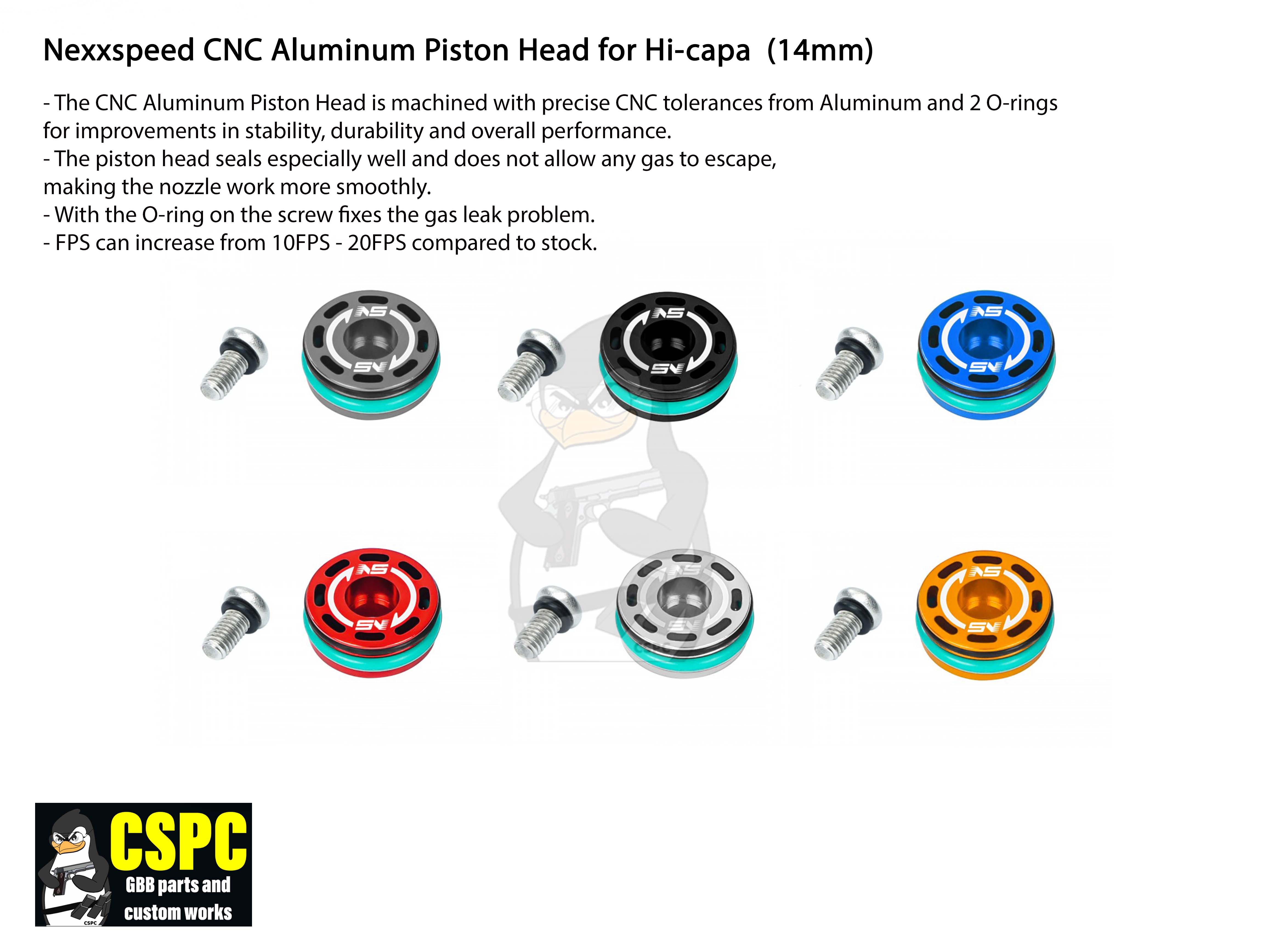 NexxSpeed CNC Aluminum Piston Head for Hi-capa (14mm)