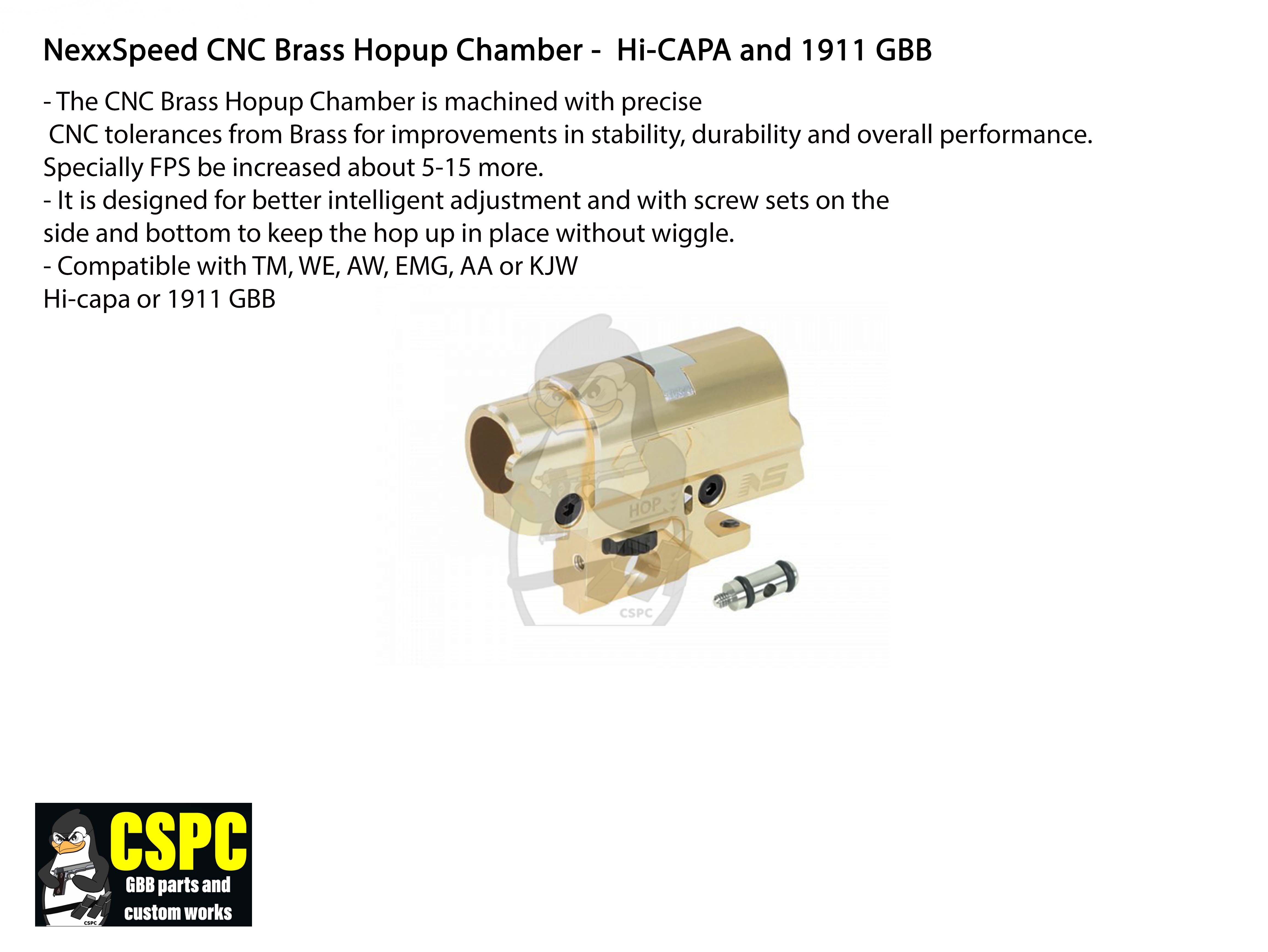 NexxSpeed CNC Brass Hopup Chamber for Hi-capa