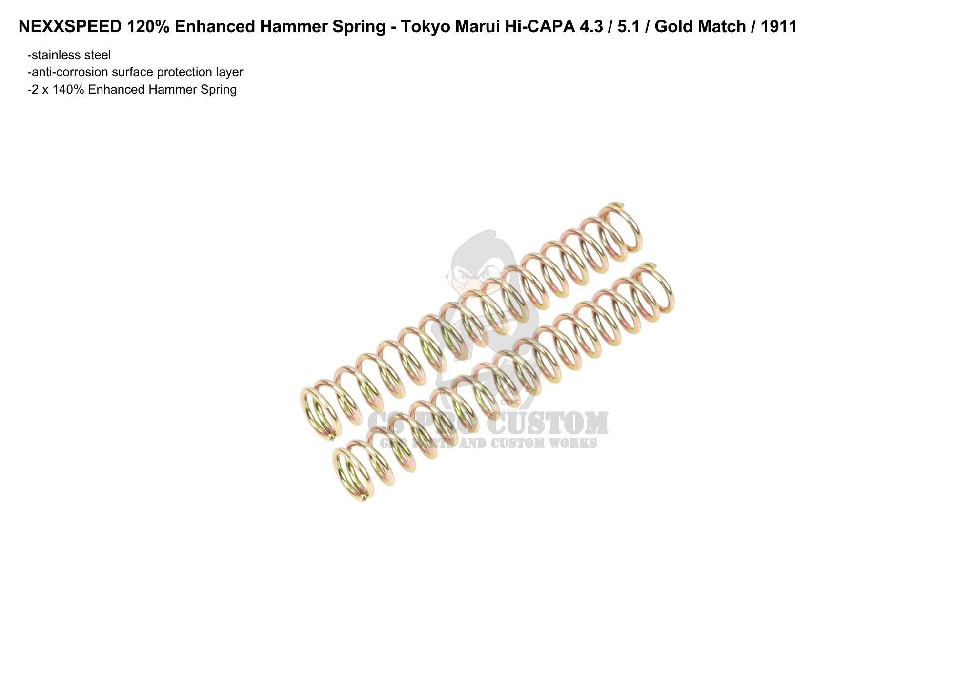Nexxspeed Enhanced Hammer Spring -  Hi-CAPA 4.3 / 5.1 / Gold Match / 1911