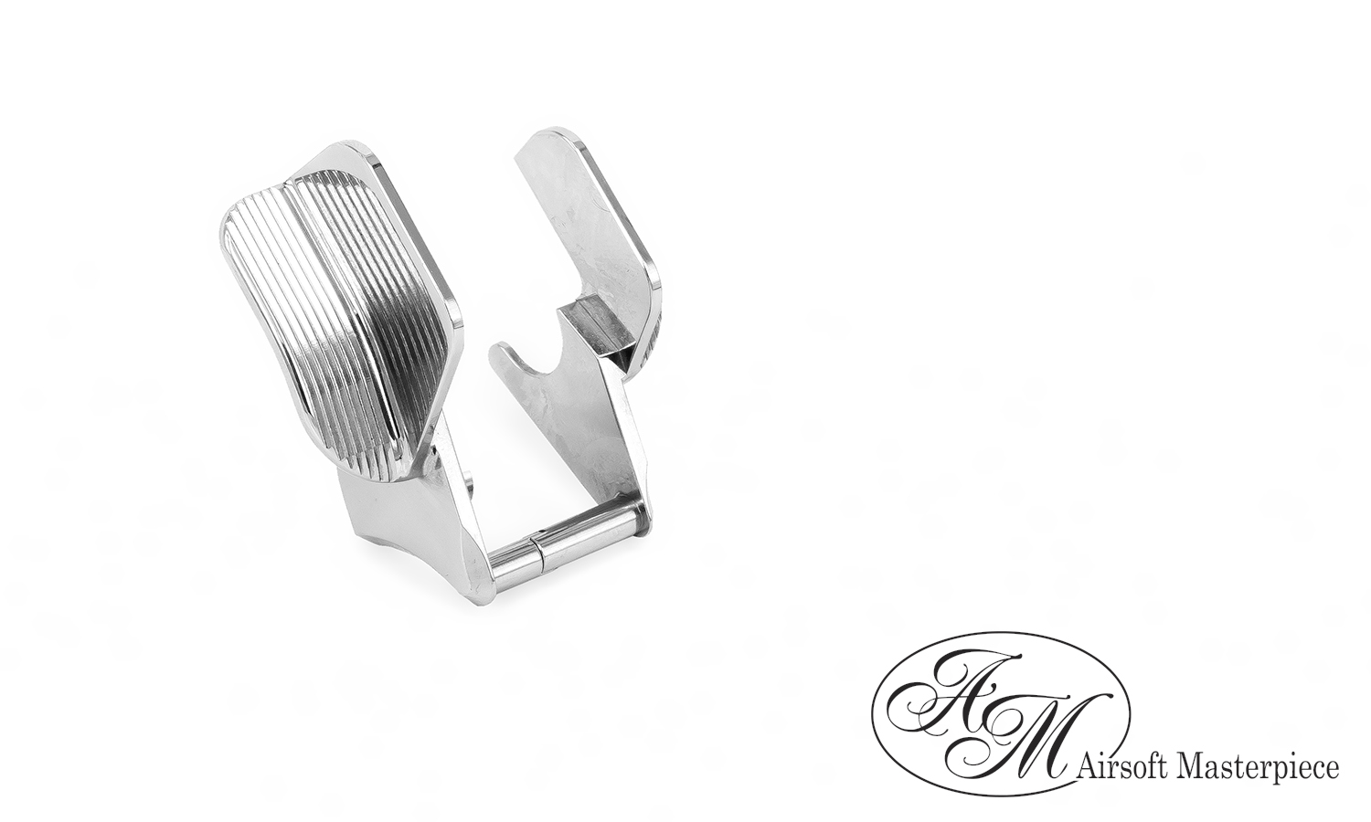 Airsoft Masterpiece Steel Thumb Safeties – Shield (Silver)