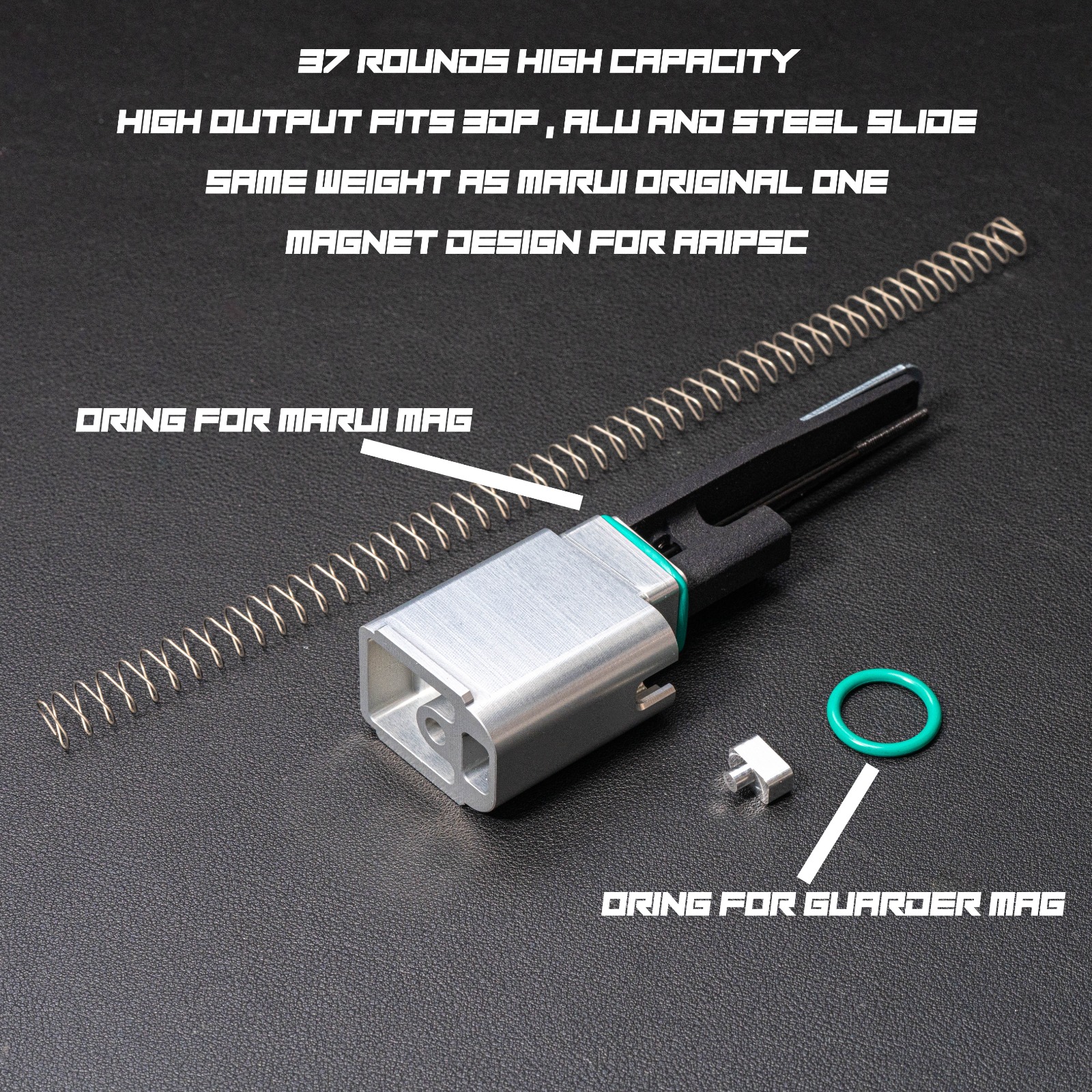 Revanchist Aluminum Magazine Extension For Marui TM / Guarder Hi-Capa Gas Magazine