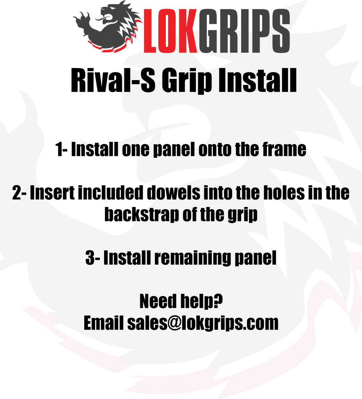 LokGrips Canik SFx Rival-S Standard GridLOK  - Brass Cerakote black