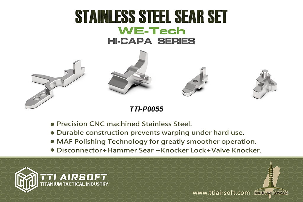 TTI WE/AW Hi Capa Stainless CNC sear set