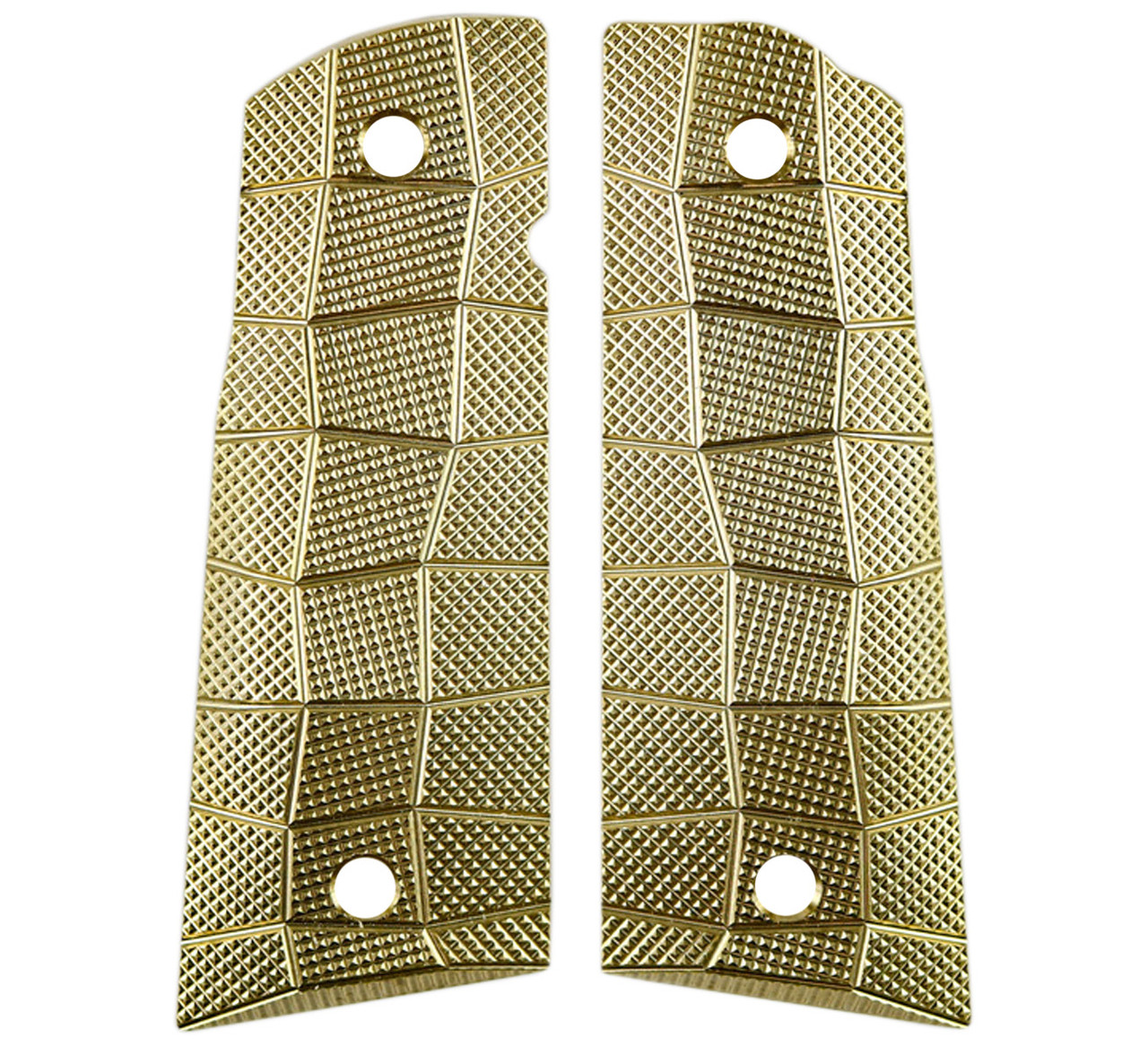 LOKGRIPS 1911 Palm Swell GridLOK Brass