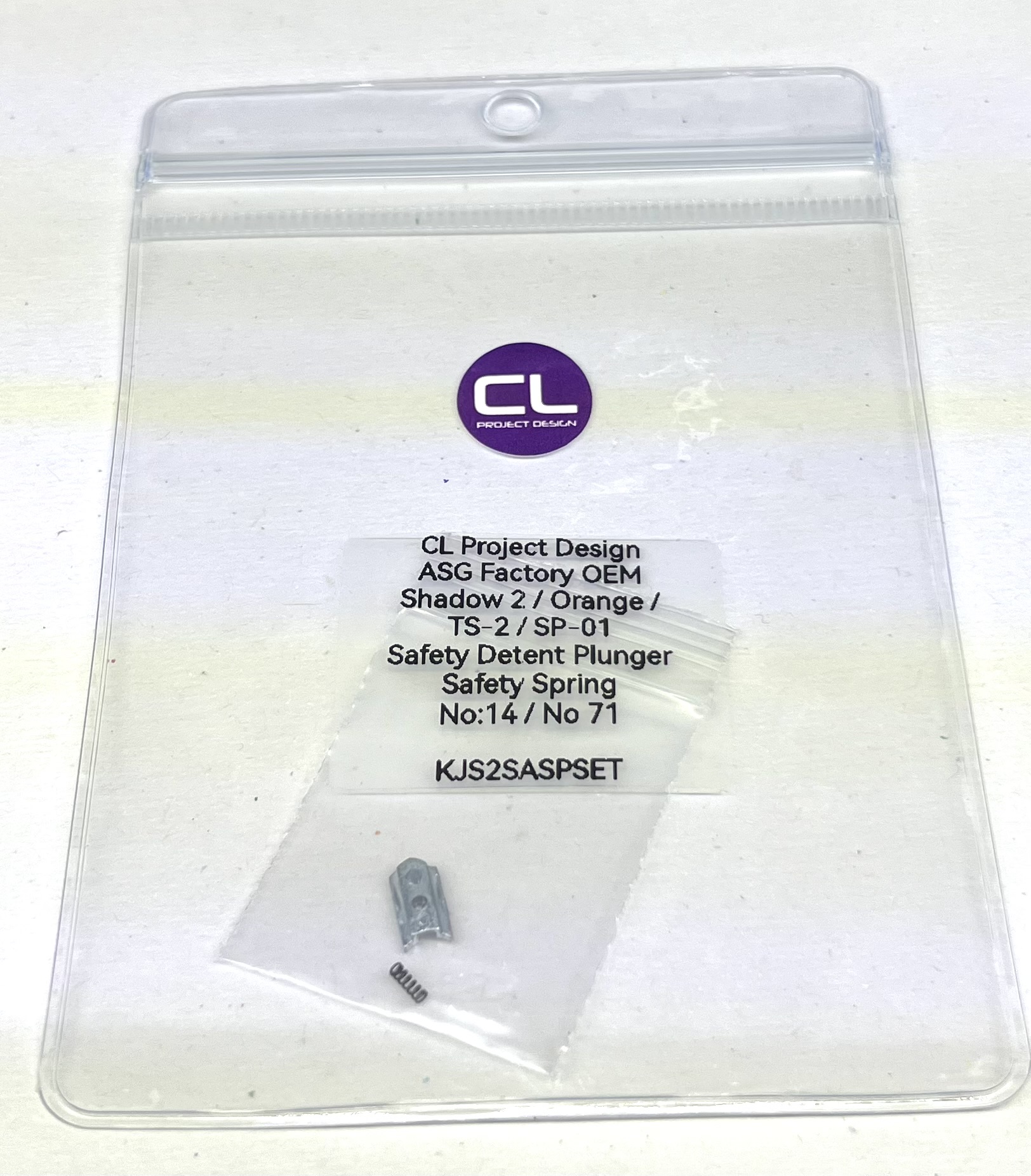 CL Project Design OEM Safety Detent Plunger & Safety Spring Set for KJW/ASG  Shadow 2 / Orange / TS-2 / SP-01