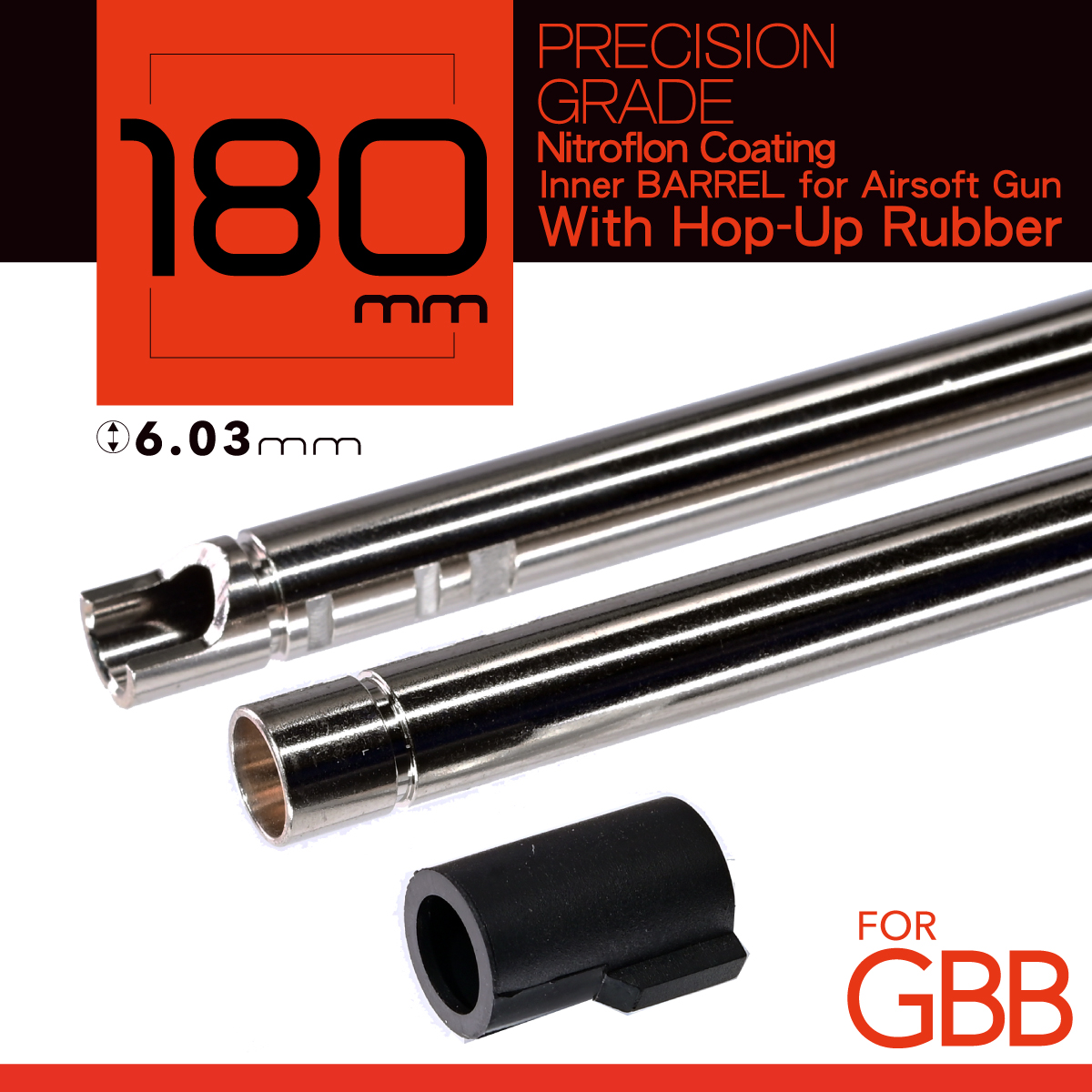UNICORN 180mm UNICORN Nitroflon Coating 6.03MM Ultimate Precision Inner Barrel For GBB