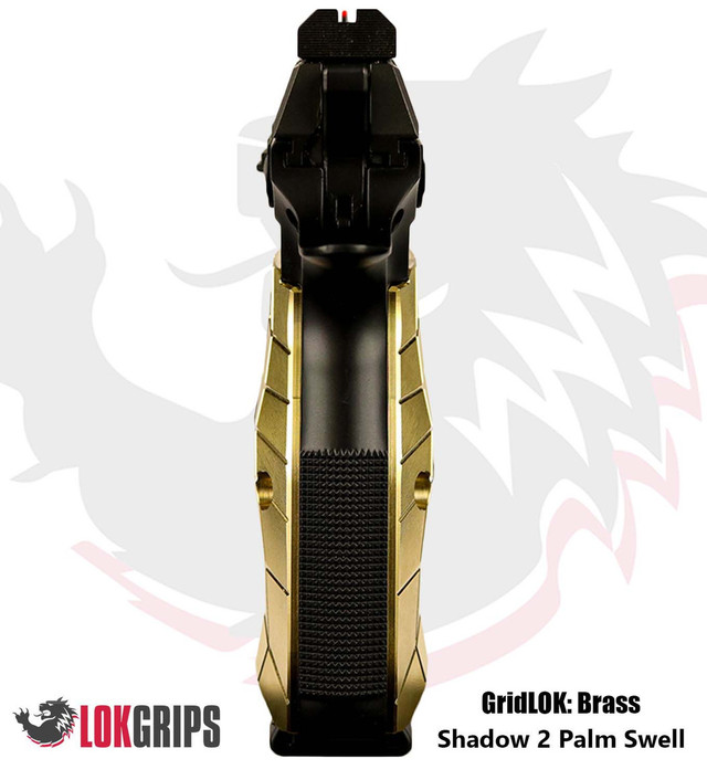 LOK GRIPS CZ Shadow 2 Palm Swell GridLOK Brass