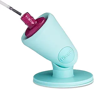 tweexy Hinge Untippable Nail Polish Bottle Holder | Anti-Spill Nail Polish Holder Stand, Tilted, IntelliStick Airlock Suction | Fingernail
