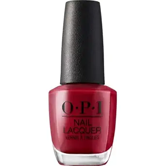 OPI Nail Lacquer Nail Polish | Opaque Dark Red Crème Chip Resistant Nail Polish | Vegan, Fast Drying, Streak Free