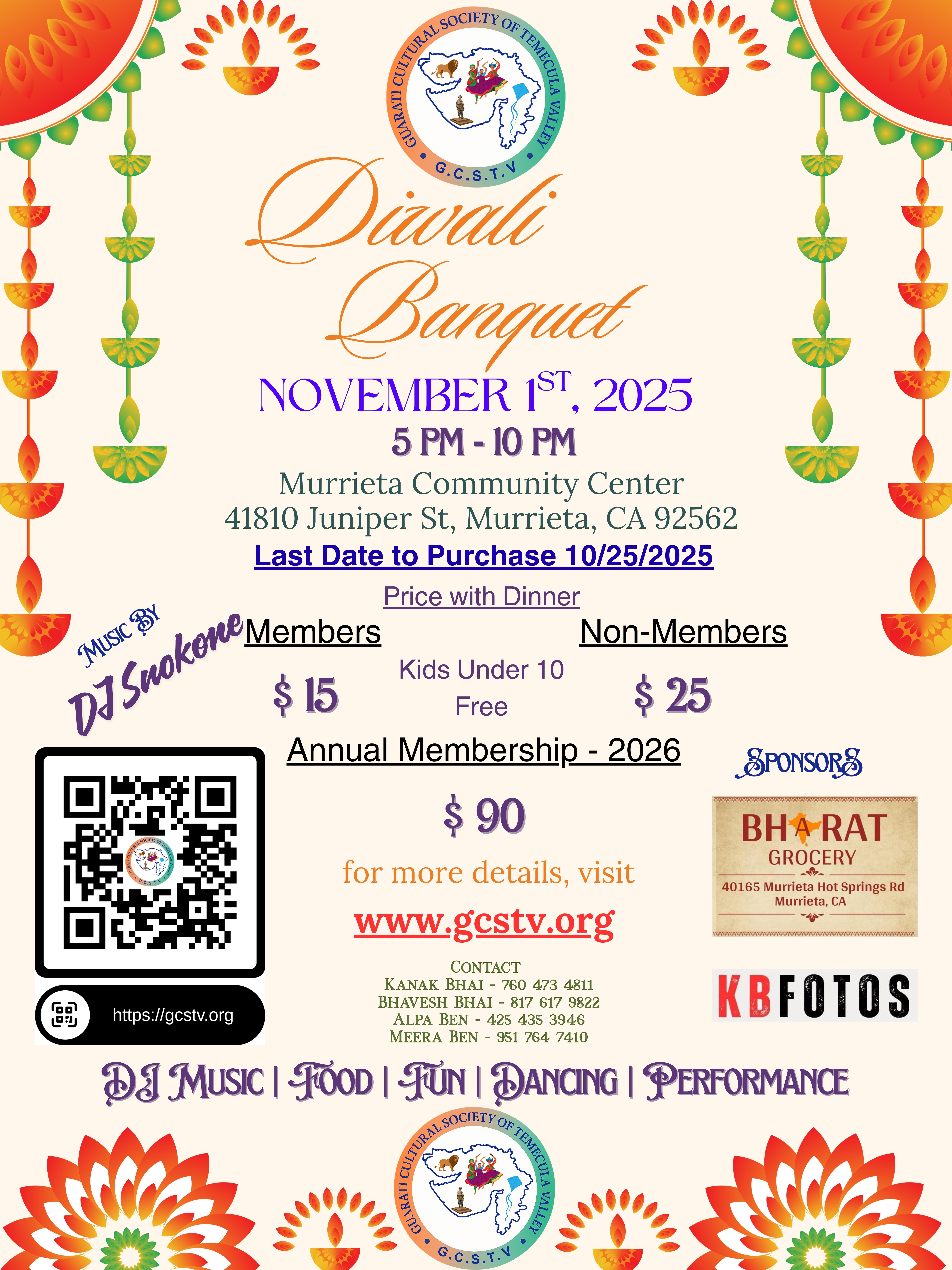 Non-member Diwali Banquet Ticket - 2025