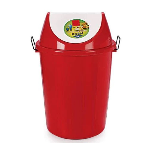 80LTR Red Dustbin With lid /Swing Lid