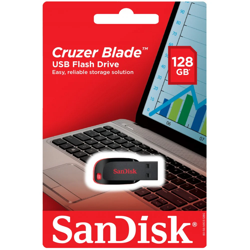 SanDisk 128gb Cruzer Blade USB Flash Drive/pendrive