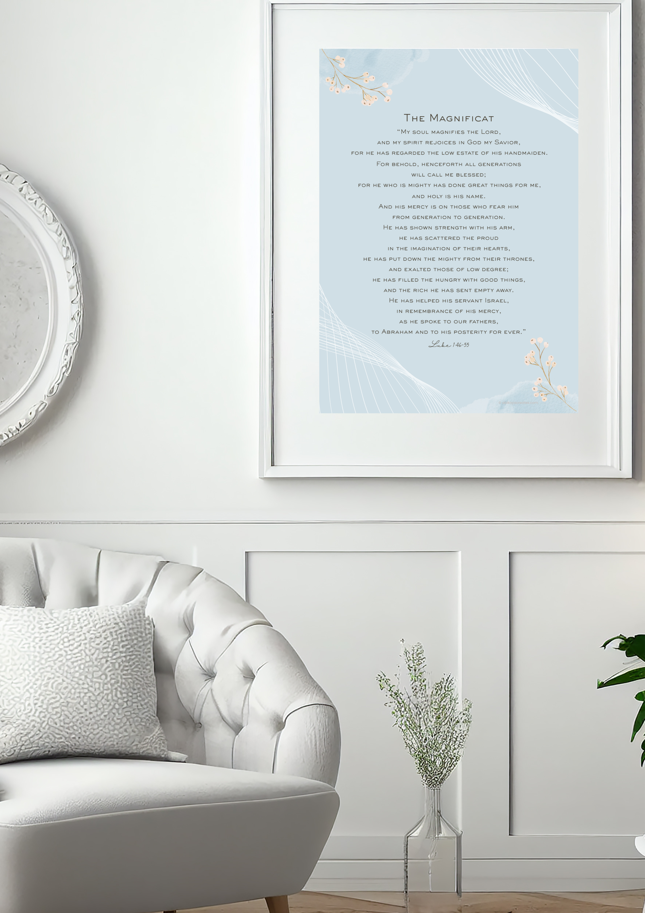 Design #51 - The Magnificat Prayer Printable – Mary’s Song of Praise Wall Art | Christian Art | Christian Gift (A6–A3+, PDF)