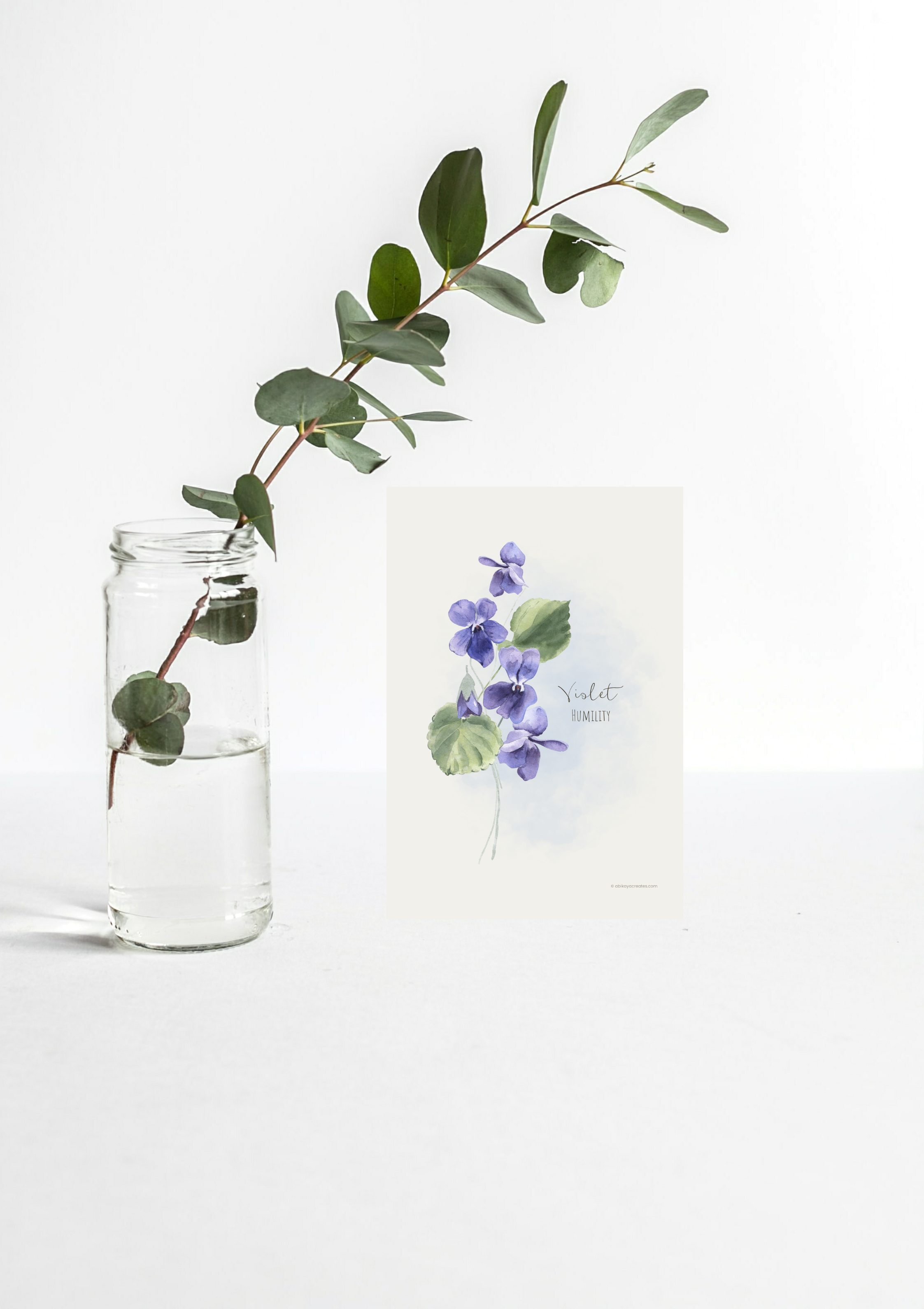 Design #27 - Violet – Humility of Heart | Our Lady's Garden | Flowers for Mother Mary | Wall Art | Christian Art | Christian Gift (A6–A3+, PDF)