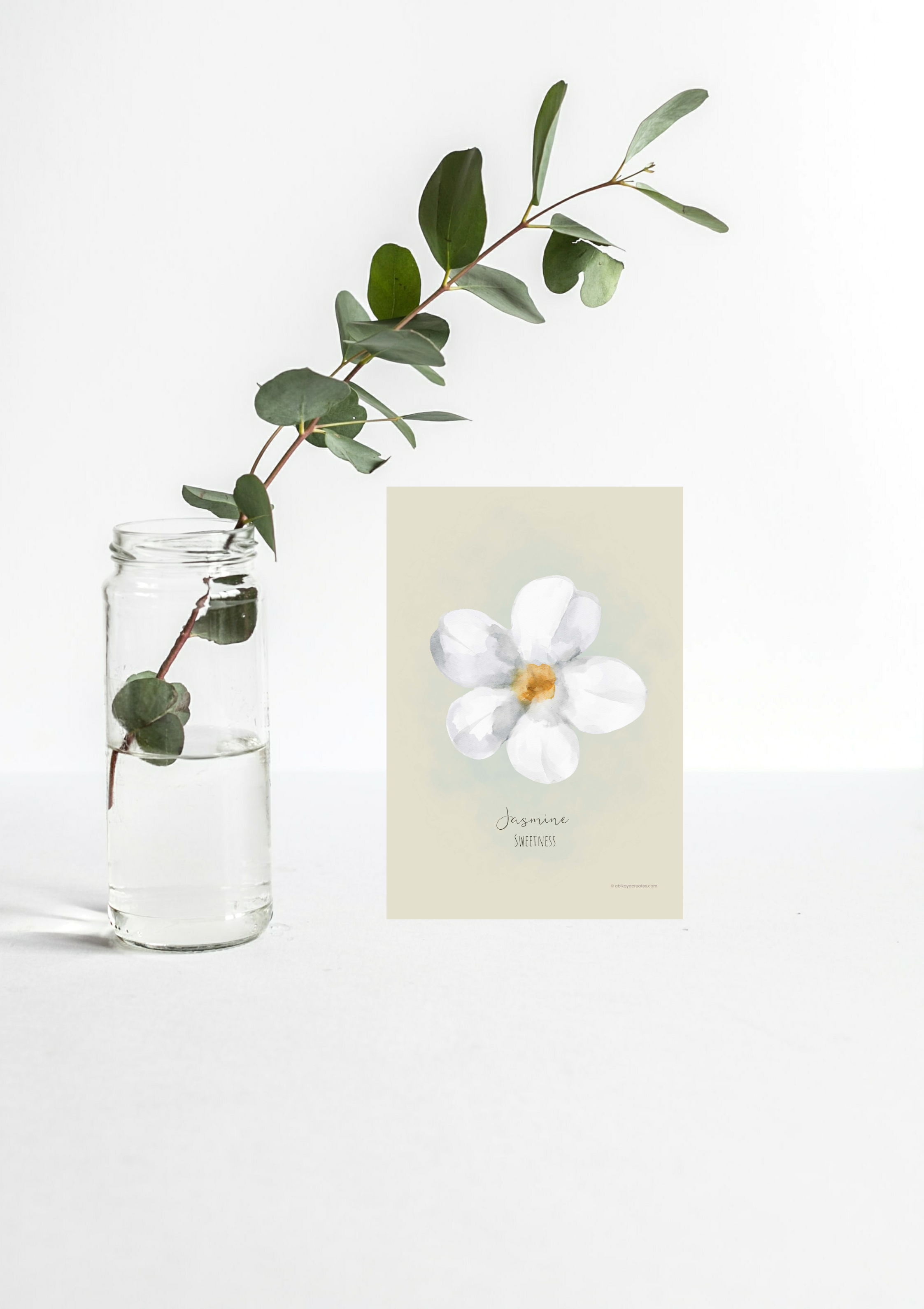 Design #30 - Jasmine – Sweetness | Our Lady's Garden | Flowers for Mother Mary | Wall Art | Christian Art | Christian Gift (A6–A3+, PDF)