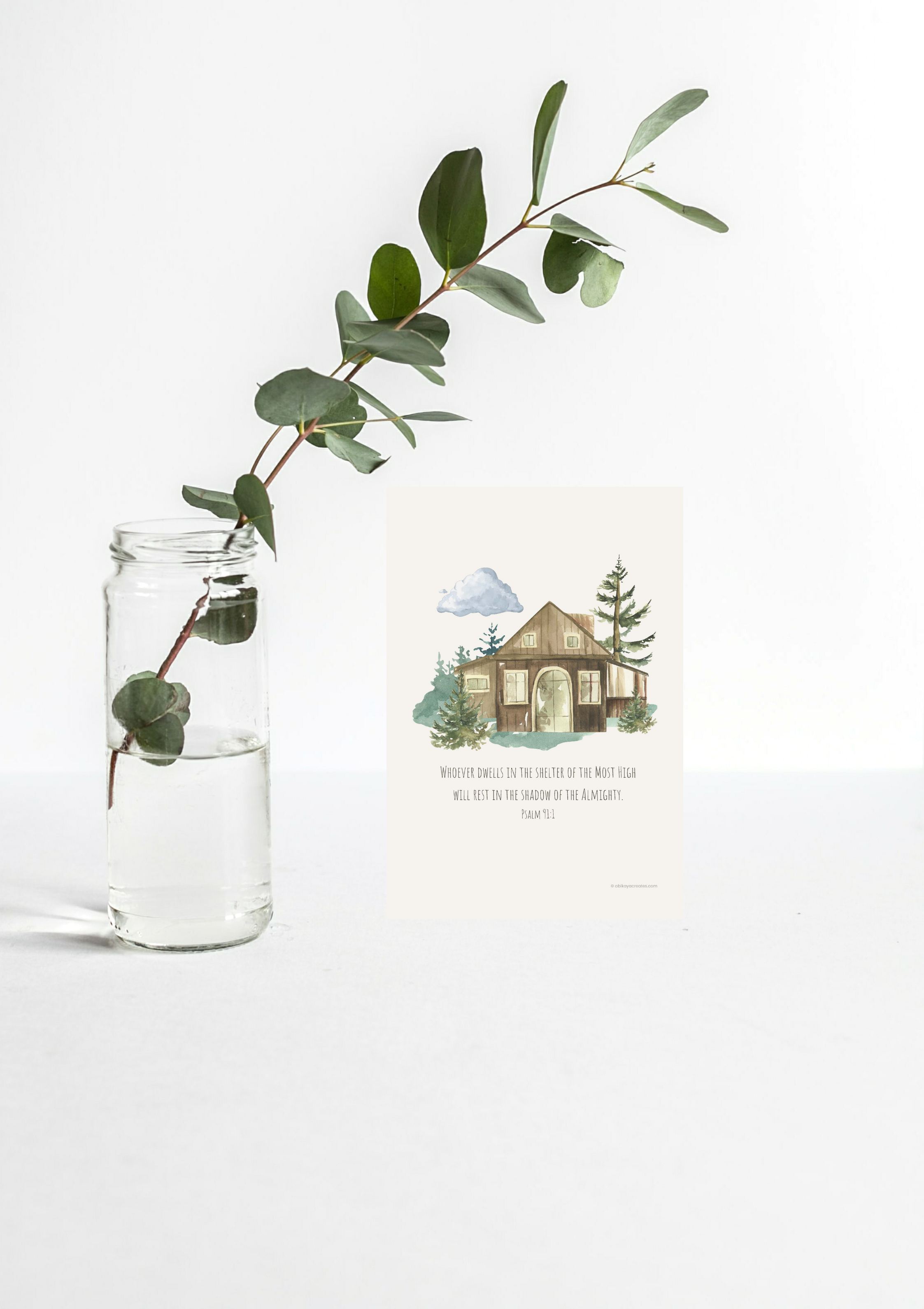 Design #41 - Dwell in God’s Shelter – Psalm 91:1 Printable Scripture Art | Christian Home Protection Verse | Wall Art | Christian Art | Christian Gift (A6–A3+, PDF)