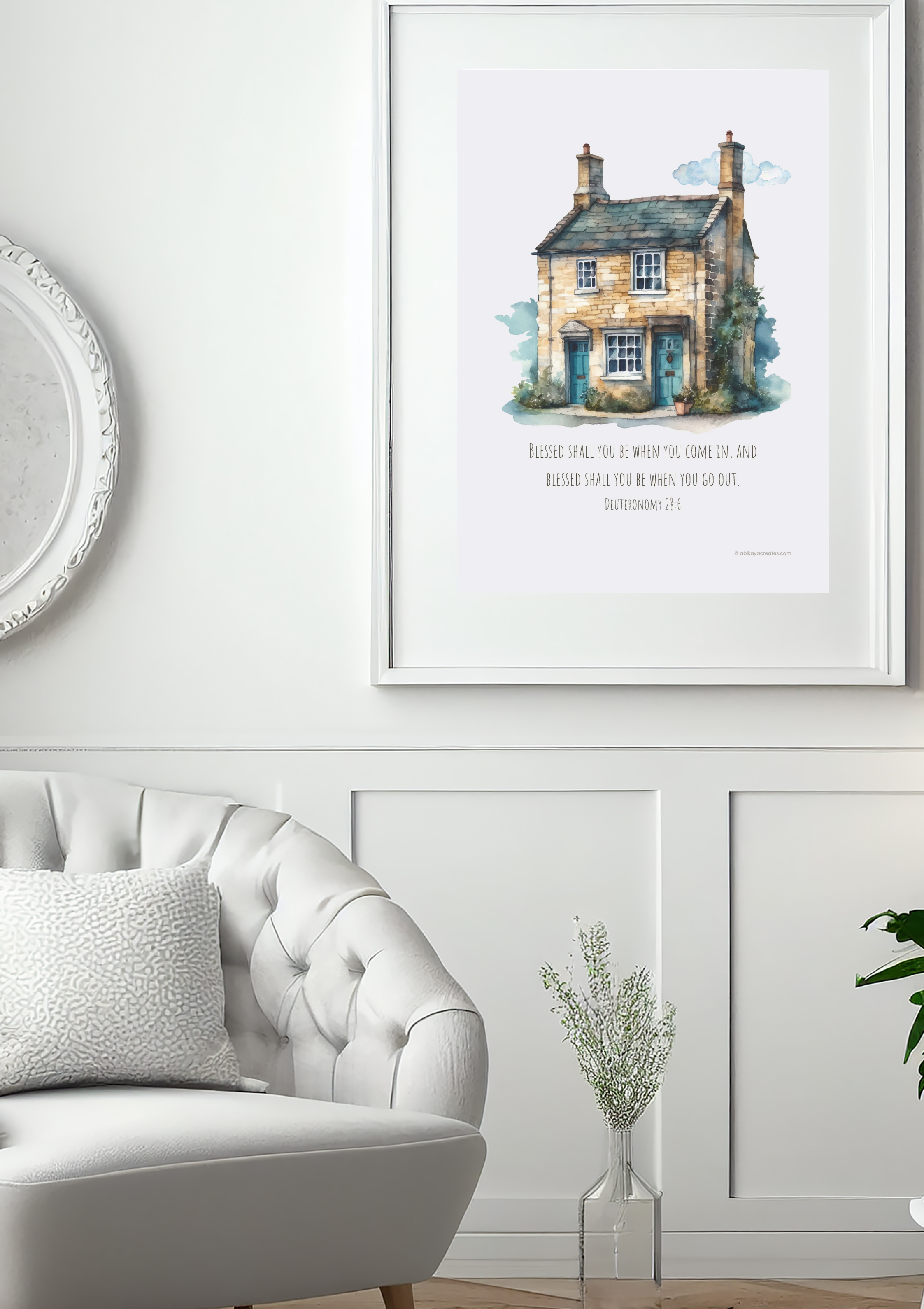 Design #42 - Blessed When You Come In – Deuteronomy 28:6 Printable | Faith-Based Entryway Scripture Wall Art | Christian Art | Christian Gift (A6–A3+, PDF)