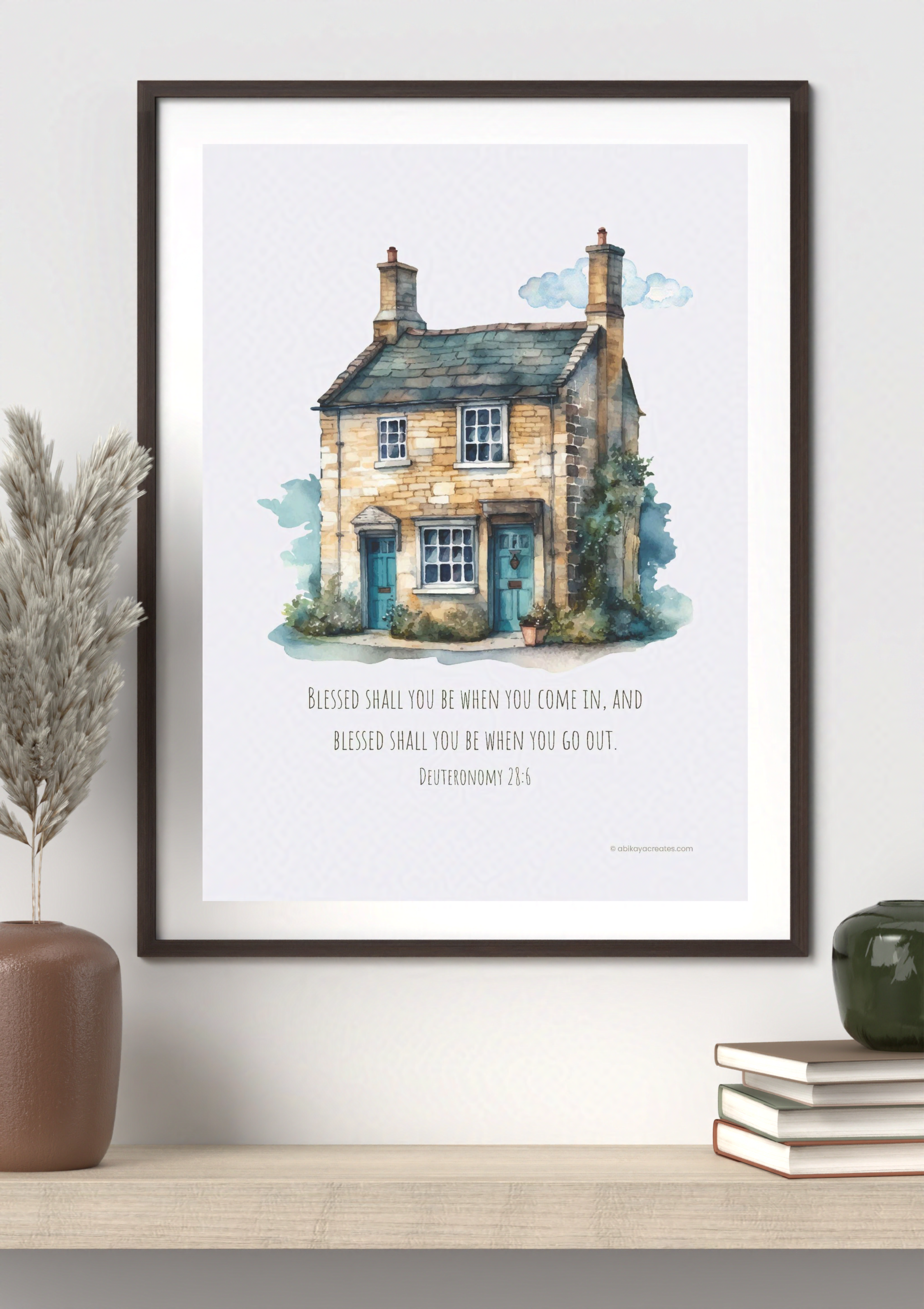 Design #42 - Blessed When You Come In – Deuteronomy 28:6 Printable | Faith-Based Entryway Scripture Wall Art | Christian Art | Christian Gift (A6–A3+, PDF)