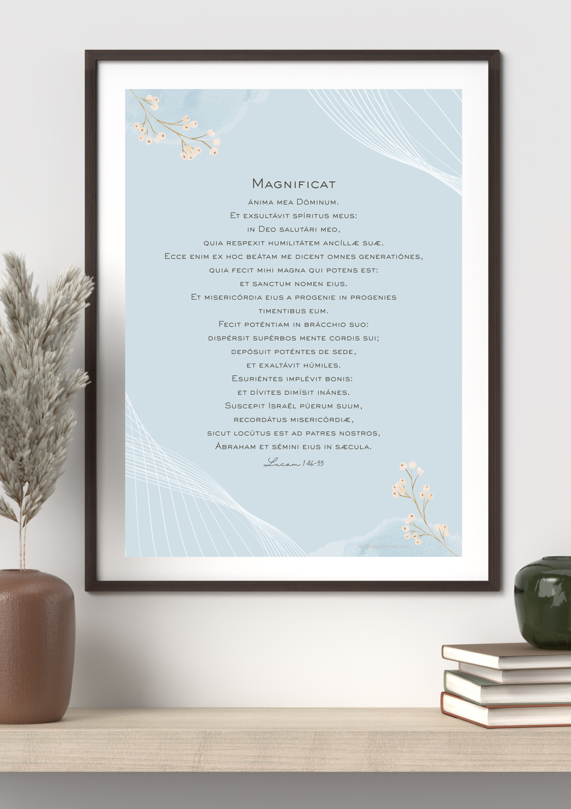 Design #78 - The Magnificat Prayer Printable – Mary’s Song of Praise Wall Art (Latin Version) | Christian Art | Christian Gift (A6–A3+, PDF)