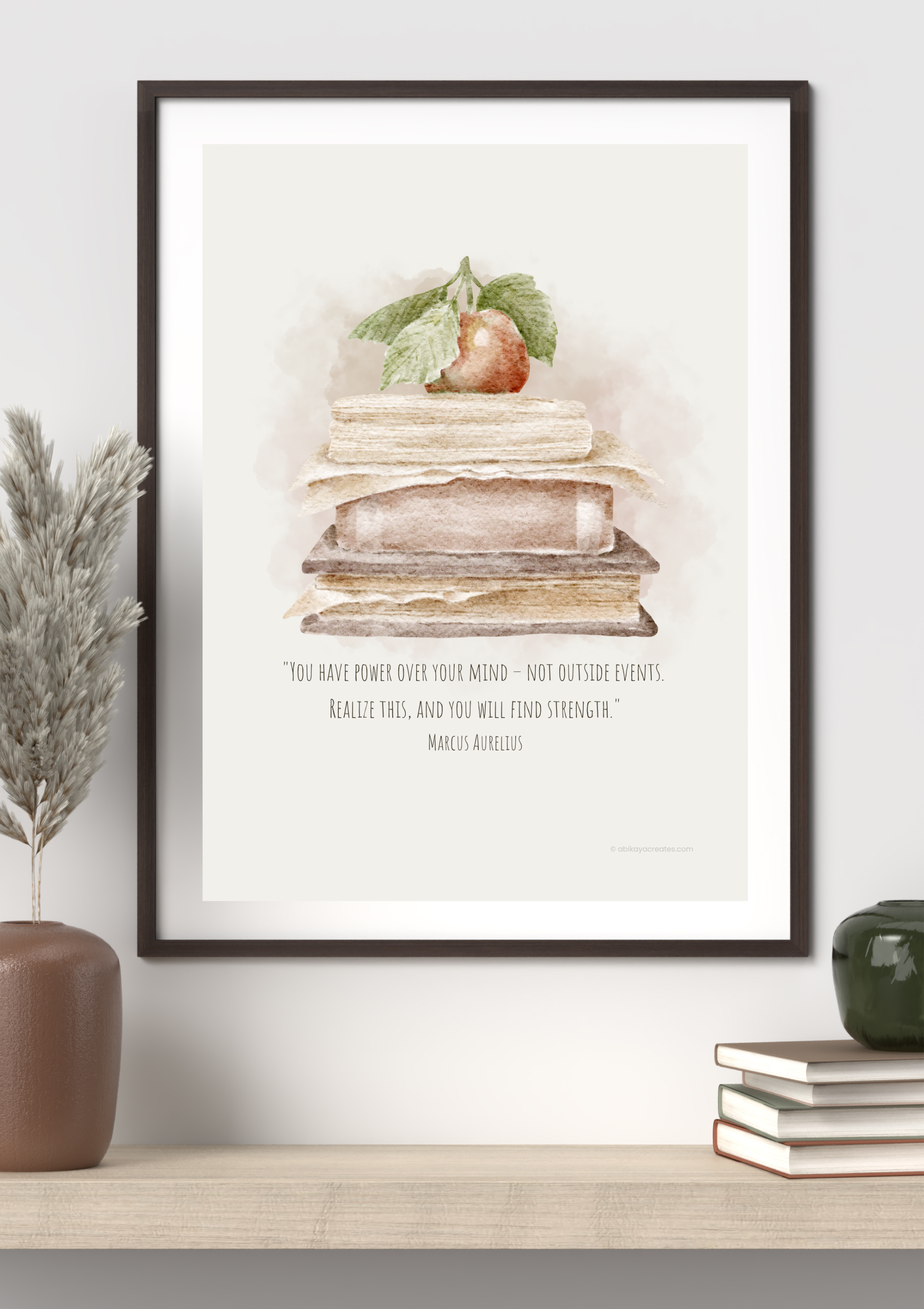 Design #37 - You Have Power Over Your Mind – Marcus Aurelius Stoic Wisdom Quote Printable Wall Art | Ancient Wisdom Art | Virtue | Wall Art | Art Gift (A6–A3+, PDF)