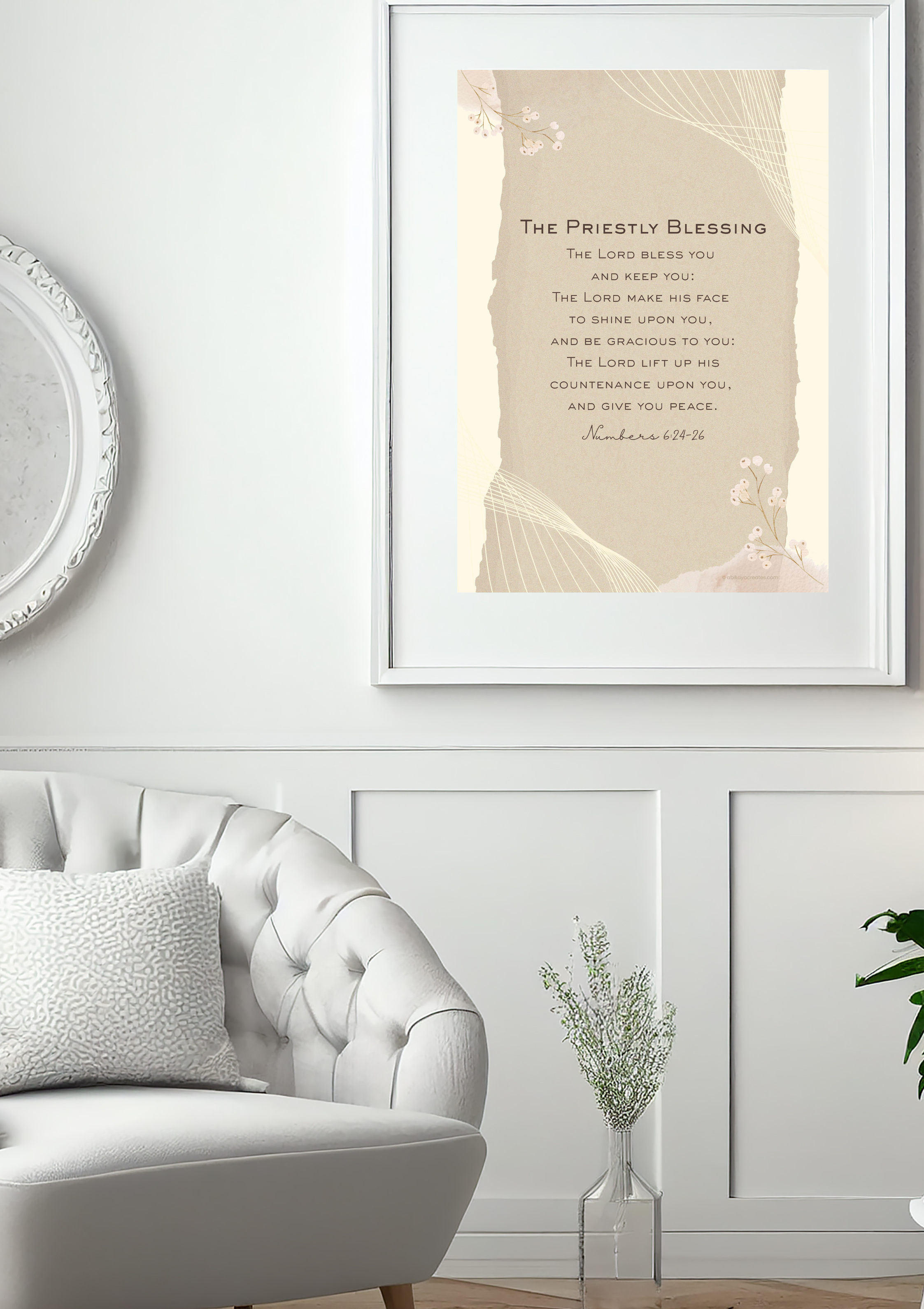 Design #20 - The Priestly Blessing – Numbers 6:24–26 Printable | Wall Art | Scripture Décor | Christian Gift (A6–A3+, PDF)