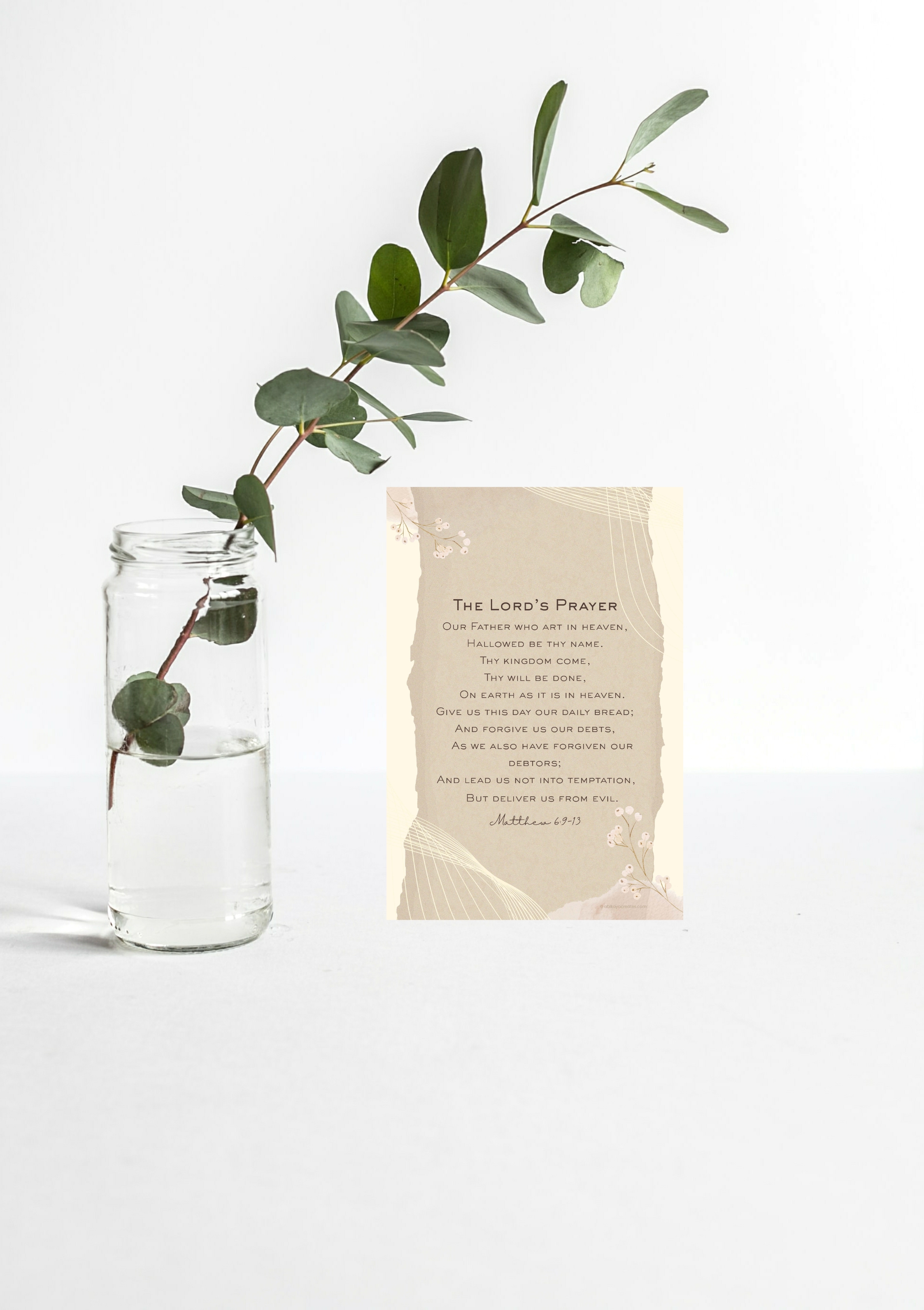 Design #1 - “The Lord’s Prayer” Printable | Wall Art | Scripture Décor | Christian Gift (A6–A3+, PDF)